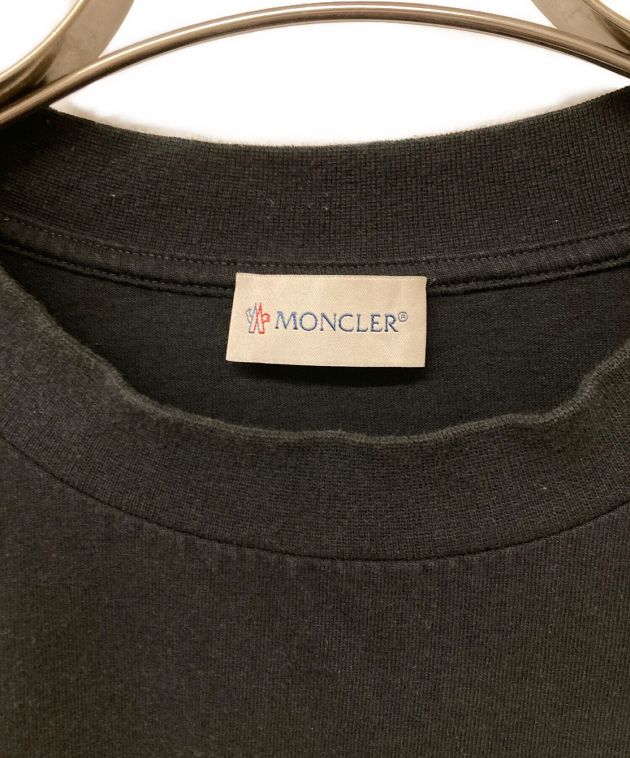 MONCLER (モンクレール) Palm Angels (パーム エンジェルス) コラボロゴロングスリーブTシャツ ブラック サイズ:34