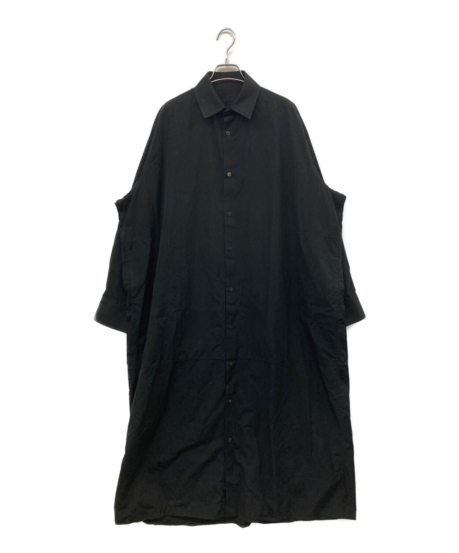 中古・古着通販】TARO HORIUCHI (タロウホリウチ) Long Shirt ロングシャツワンピース ブラック  サイズ:44｜ブランド・古着通販 トレファク公式【TREFAC FASHION】スマホサイト