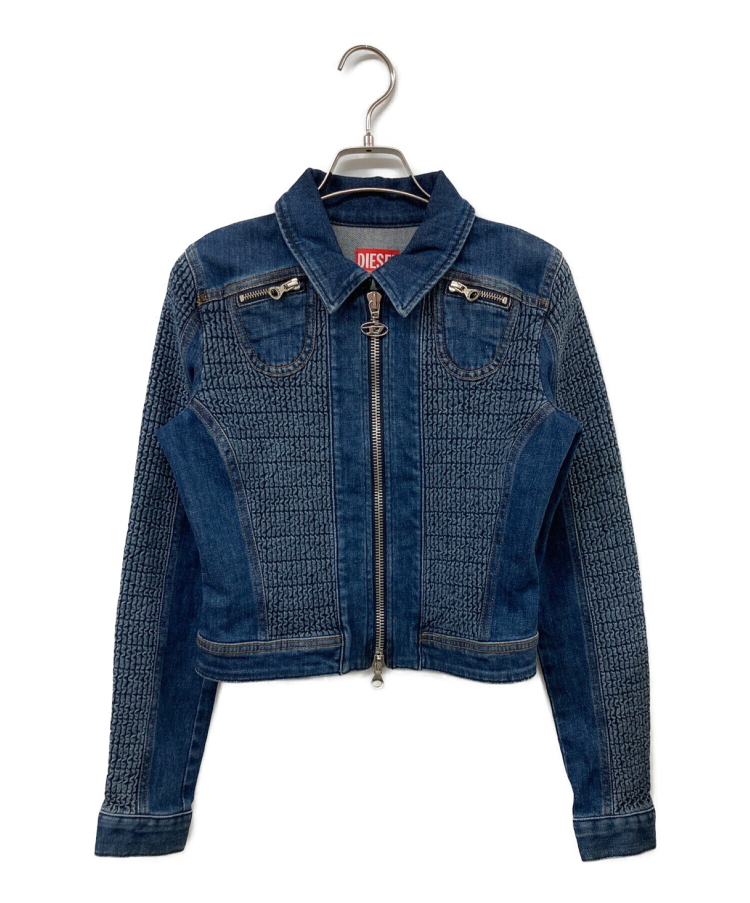 DIESEL (ディーゼル) 22SS Smocked denim jacket ショートデニムブルゾン インディゴ サイズ:XS