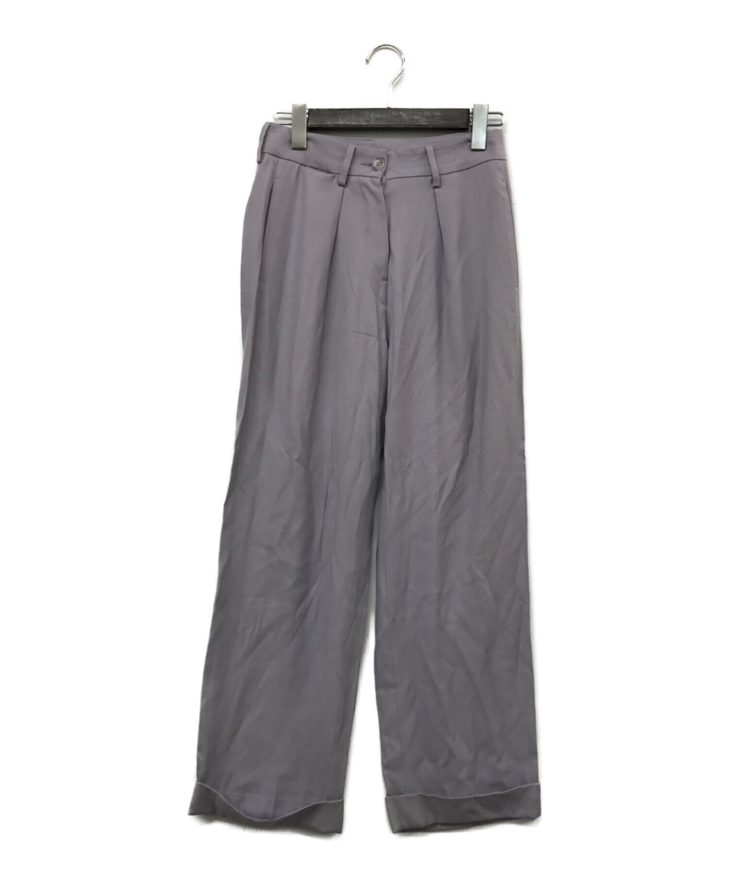 MM6 Maison Margiela (エムエムシックス メゾンマルジェラ) Wool Pleated Front Dress Pants パープル  サイズ:36