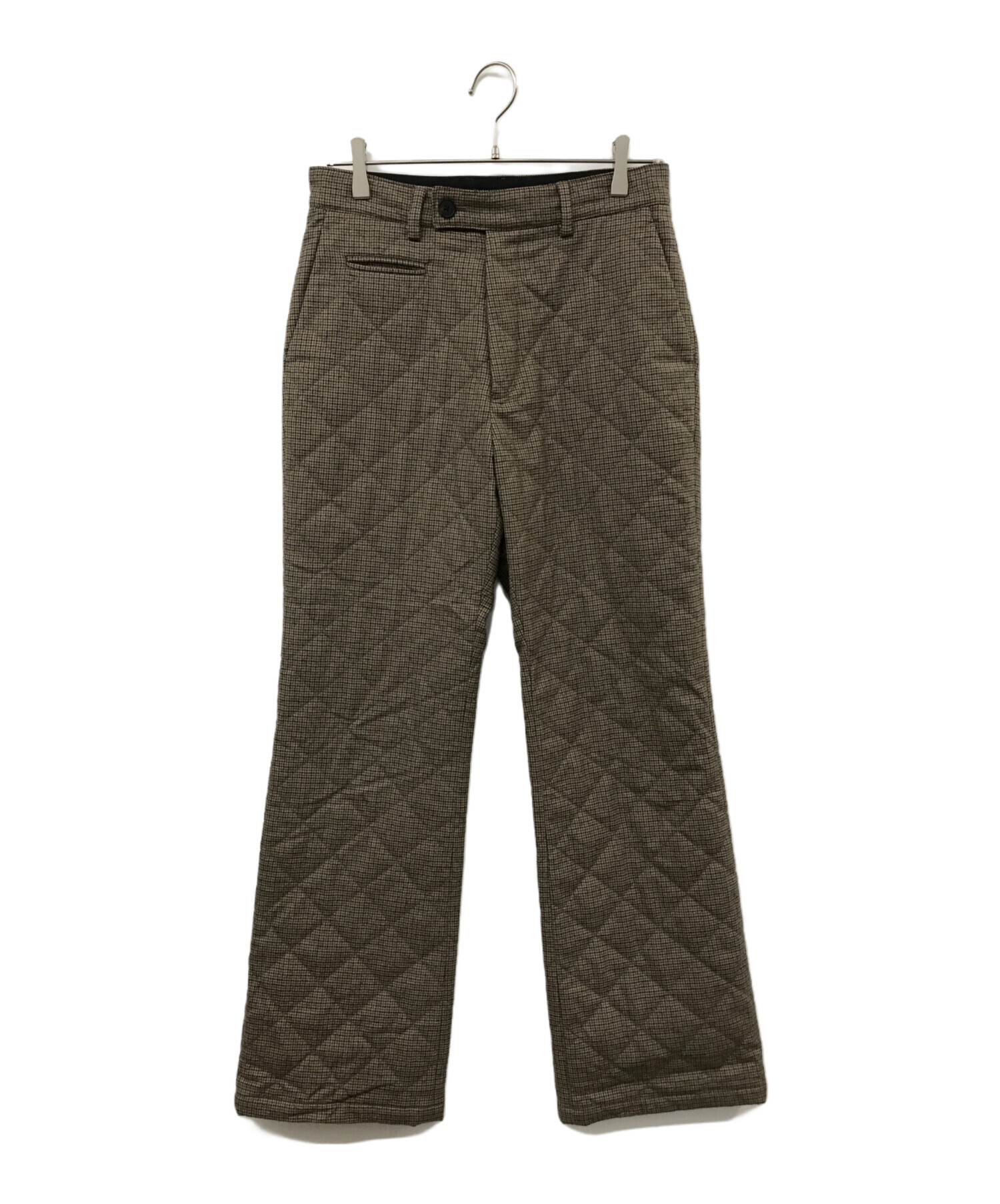 中古・古着通販】MATSUFUJI (マツフジ) Wool Quilted Semi-flare Trousers ブラウン サイズ:2｜ブランド・古着通販  トレファク公式【TREFAC FASHION】スマホサイト