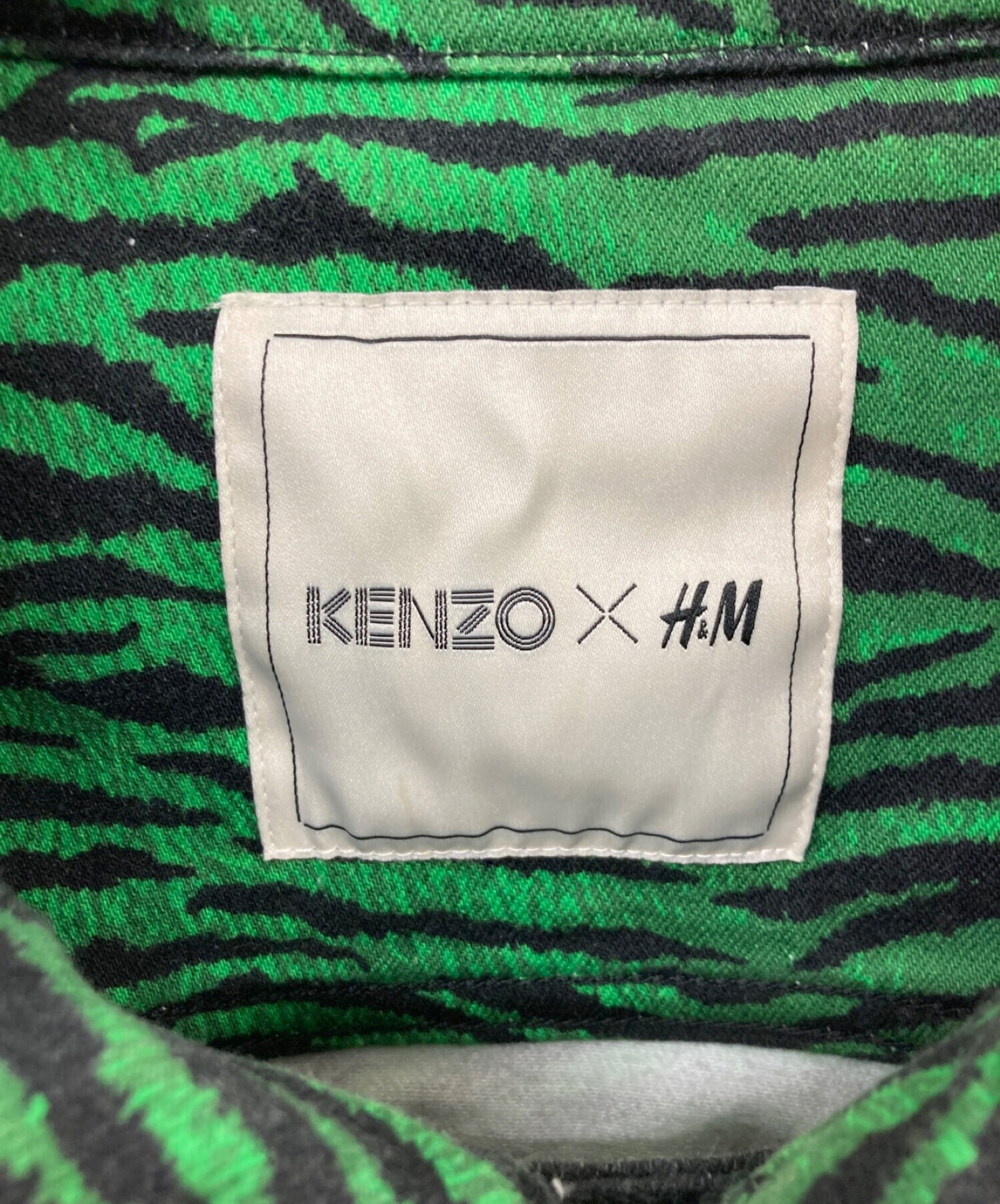 KENZO (ケンゾー) H&M (エイチアンドエム) タイガー刺繍オールインワン グリーン サイズ:Ｌ