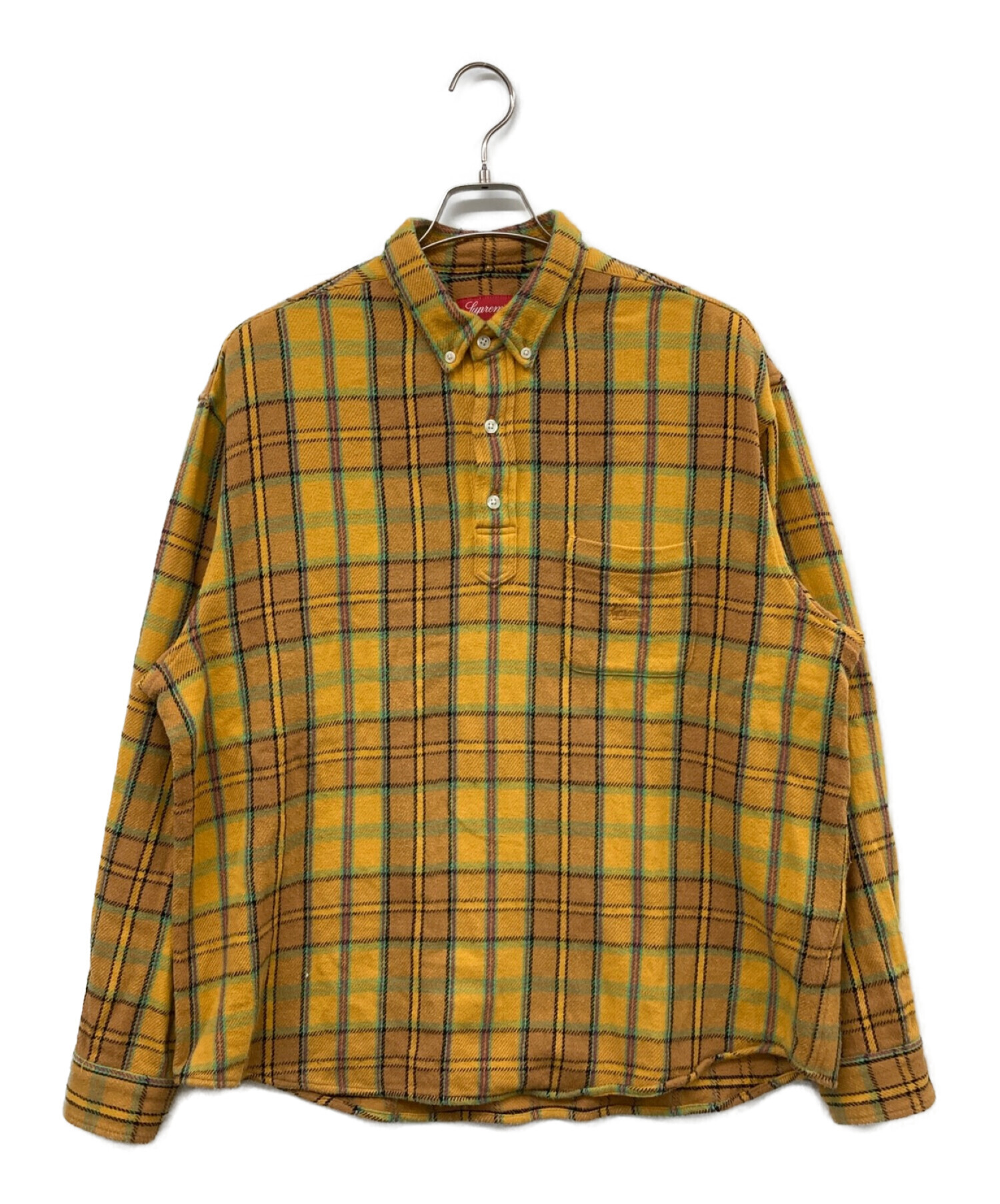 Supreme (シュプリーム) 23SS Pullover Plaid Flannel Shirt オレンジ サイズ:M