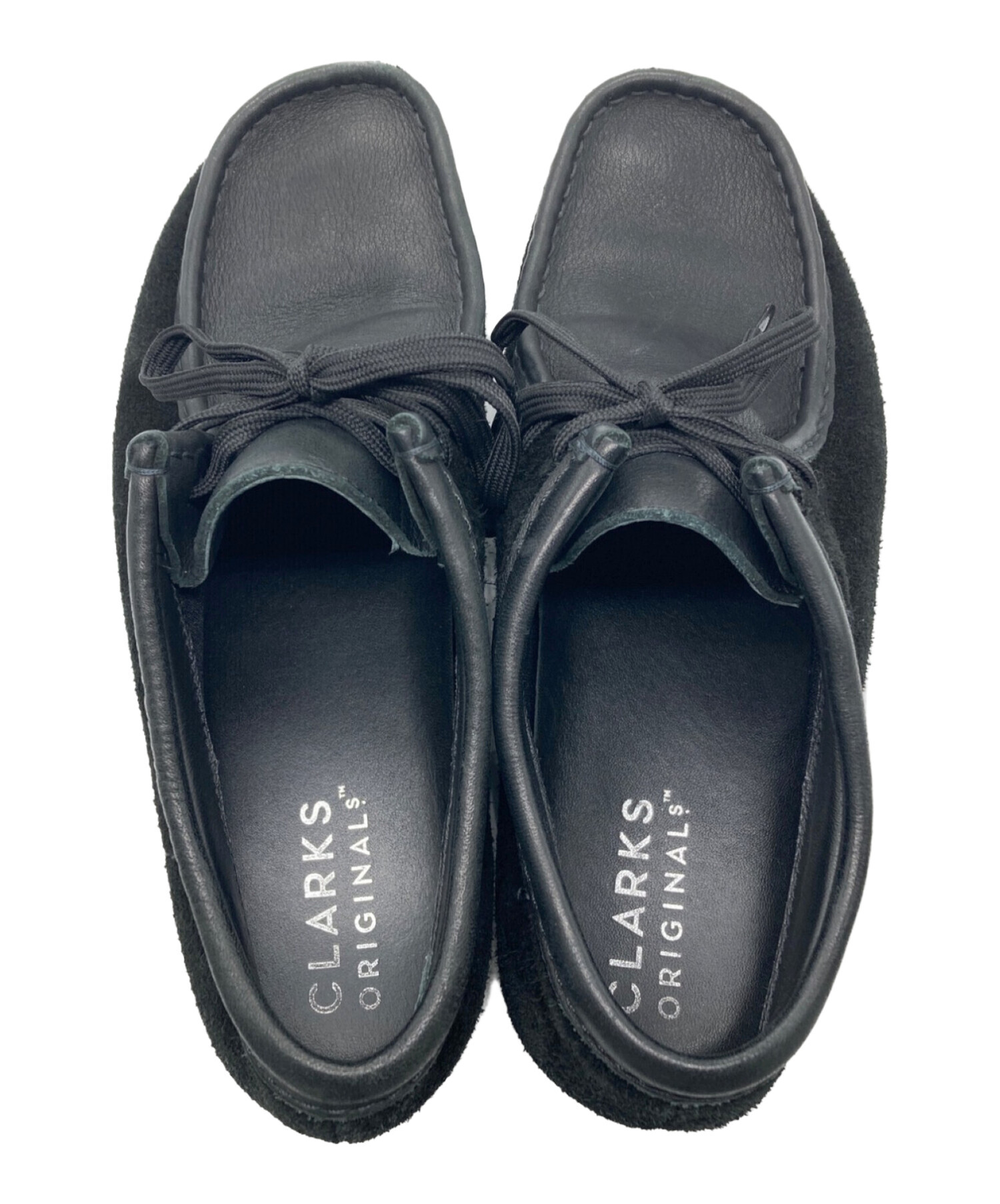 CLARKS (クラークス) JOURNAL STANDARD (ジャーナルスタンダード) 別注レザー切替ワラビーブーツ ブラック サイズ:25ｃｍ