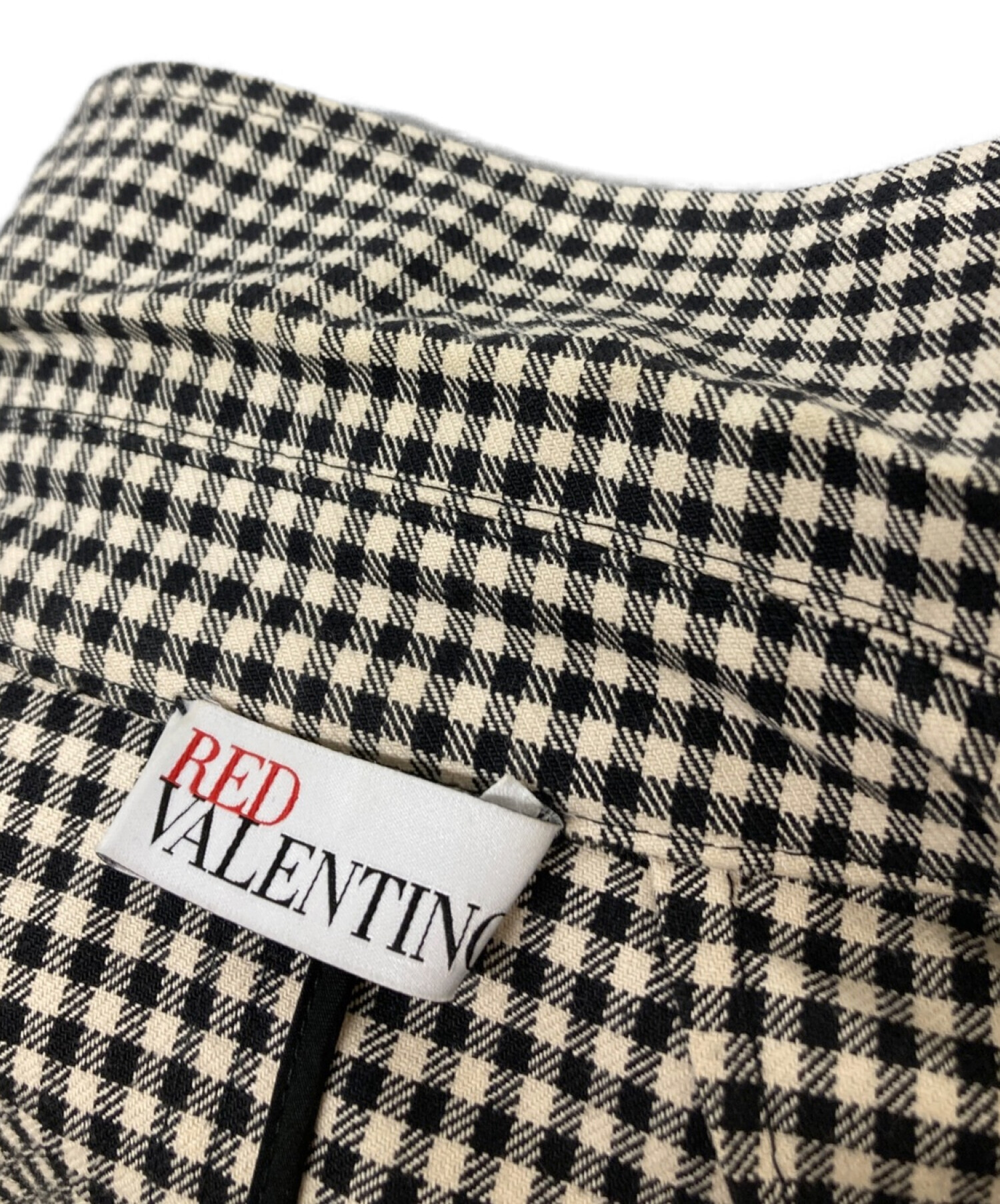 RED VALENTINO (レッドヴァレンティノ) ブルゾン ホワイト×ブラック サイズ:38