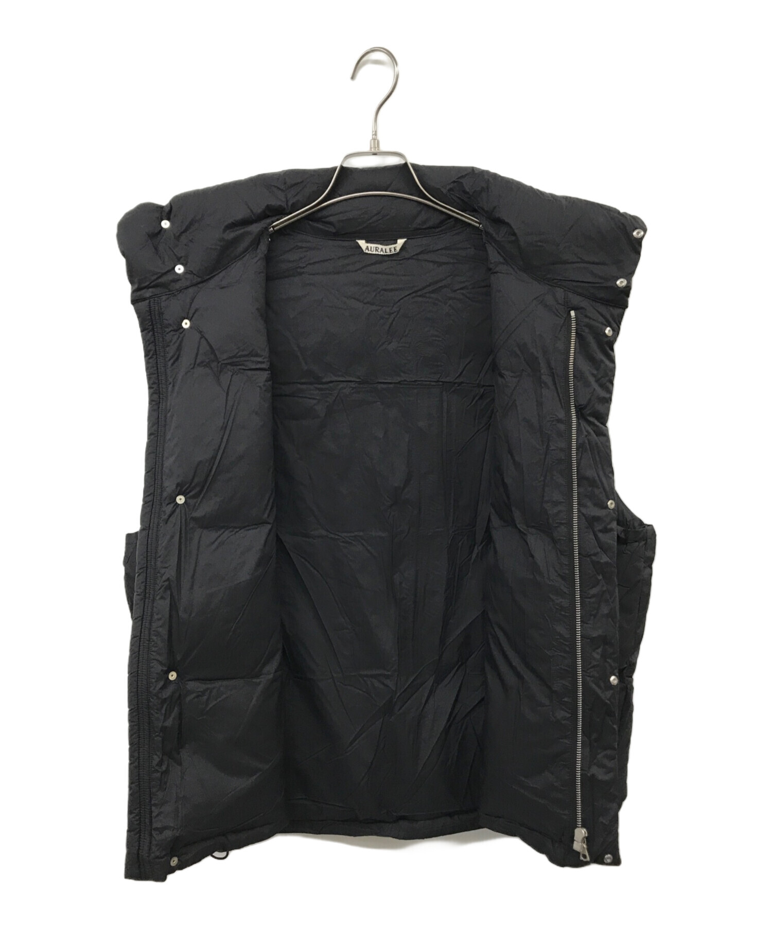 中古・古着通販】AURALEE (オーラリー) SUPER LIGHT NYLON RIPSTOP DOWN VEST ブラック  サイズ:3｜ブランド・古着通販 トレファク公式【TREFAC FASHION】スマホサイト