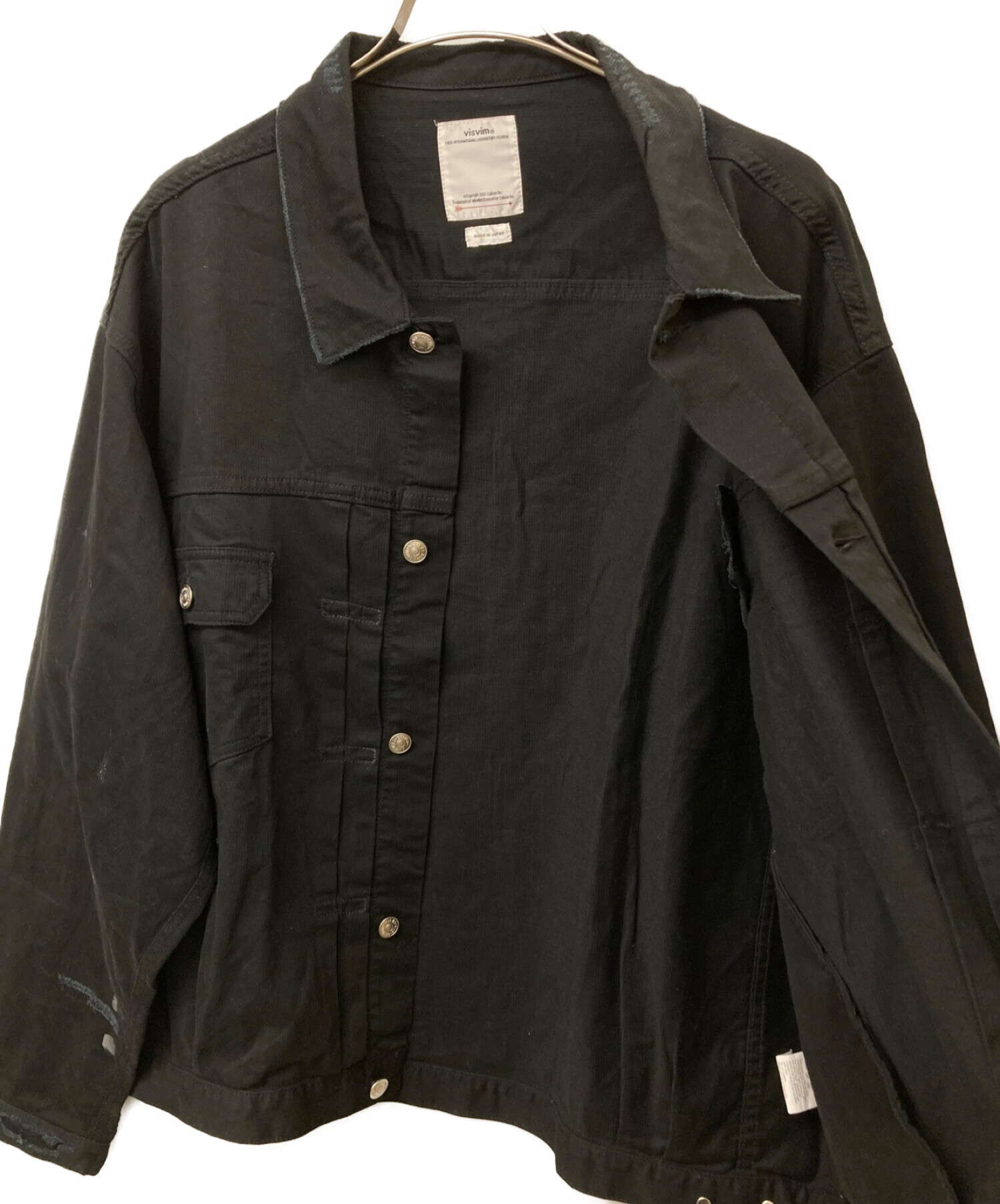 中古・古着通販】VISVIM (ビズビム) 101xx JKT CRASH DRY PIQUE クラッシュドライピケ ブラック  サイズ:5｜ブランド・古着通販 トレファク公式【TREFAC FASHION】スマホサイト