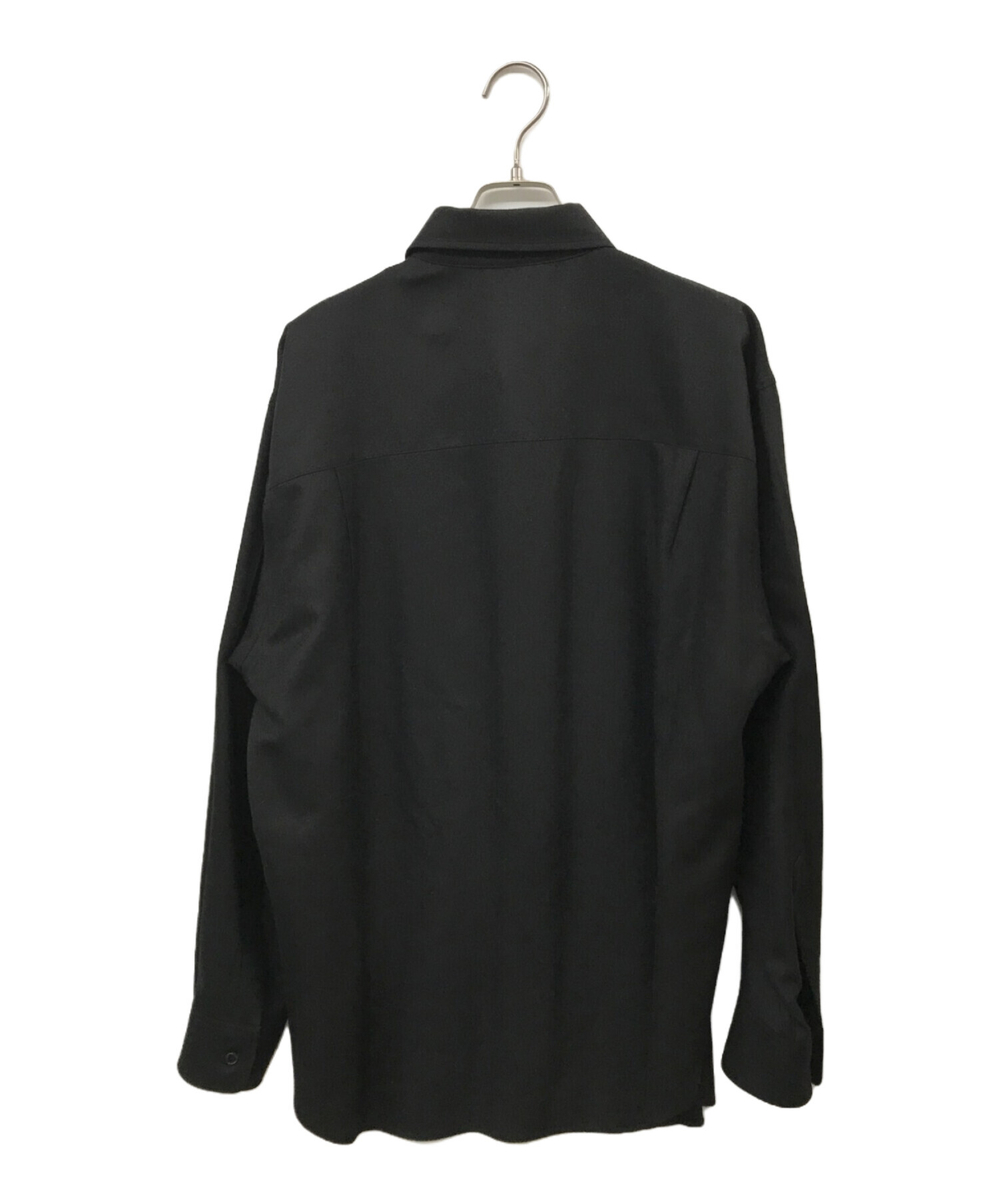 AURALEE (オーラリー) AURALEE SUPER LIGHT WOOL SHIRT スーパーライトウールシャツ ブラック サイズ:3