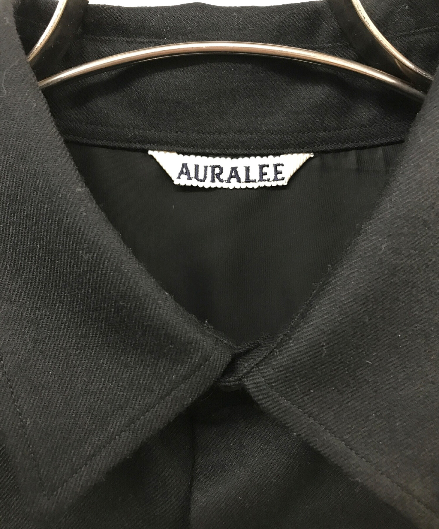 AURALEE新品 23AW AURALEE スーパーライトウールシャツ ブラック 3 ...