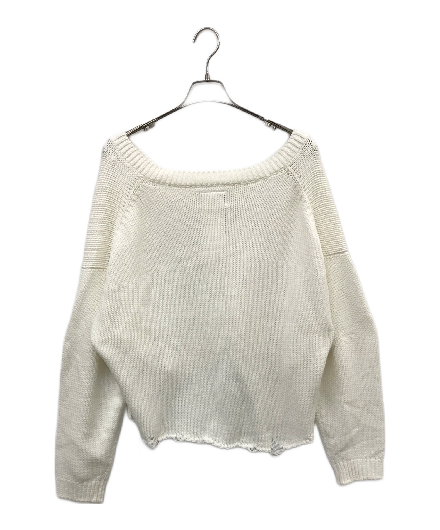 中古・古着通販】doublet (ダブレット) 19SS 3D PATCH CUT-OFF PULLOVER ホワイト サイズ:S｜ブランド・古着通販  トレファク公式【TREFAC FASHION】スマホサイト