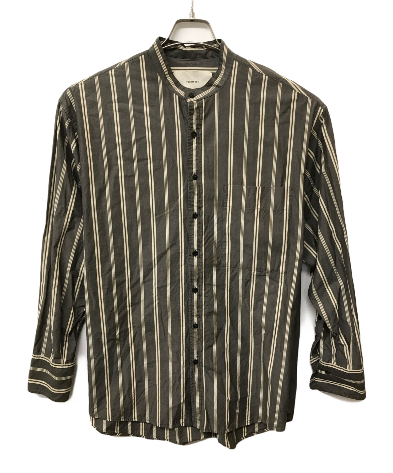 中古・古着通販】TODAYFUL (トゥデイフル) Stripe Over Shirts グレー ...