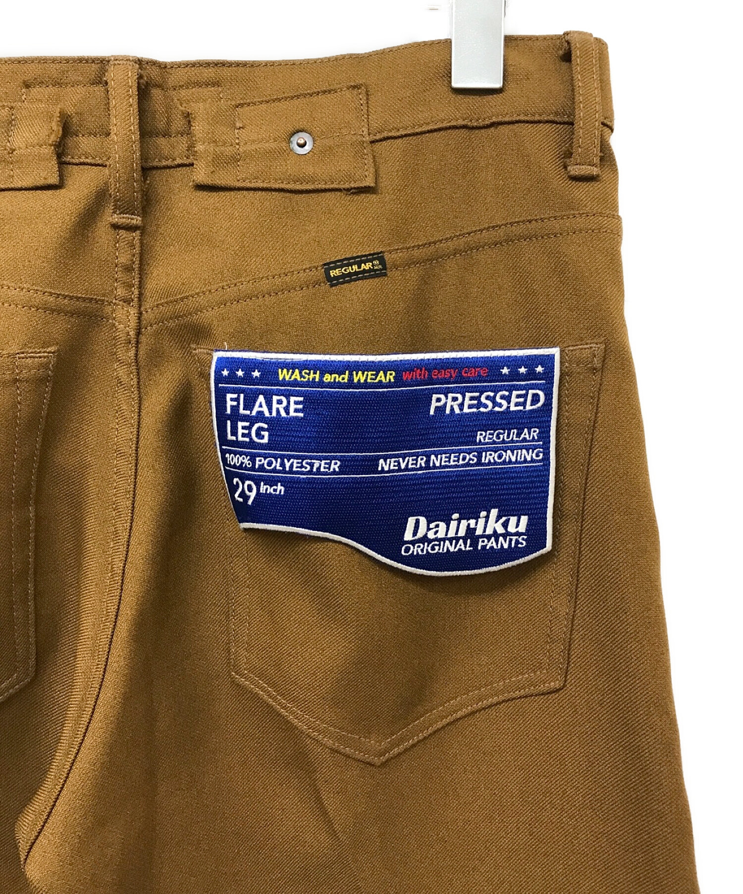 DAIRIKU (ダイリク) Flare Flasher Pressed Pants ブラウン サイズ:29