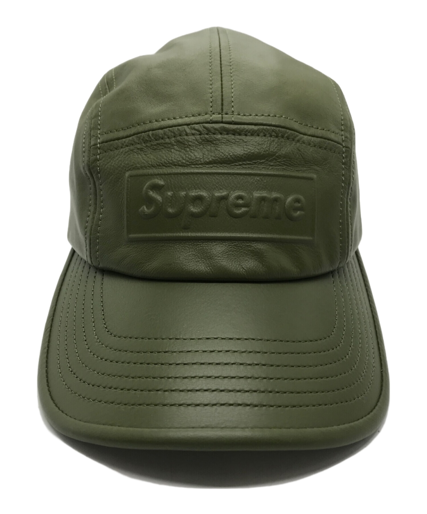 Supreme (シュプリーム) GORE-TEX LEATHER CAMP CAP レザーキャンプキャップ カーキ