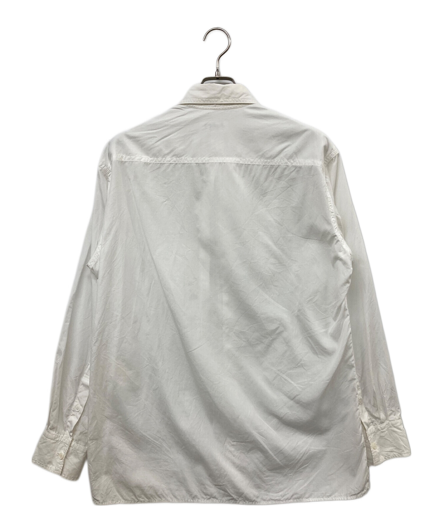 Yohji Yamamoto pour homme (ヨウジヤマモト プールオム) A-右前切り替え環縫いシャツ ホワイト サイズ:4