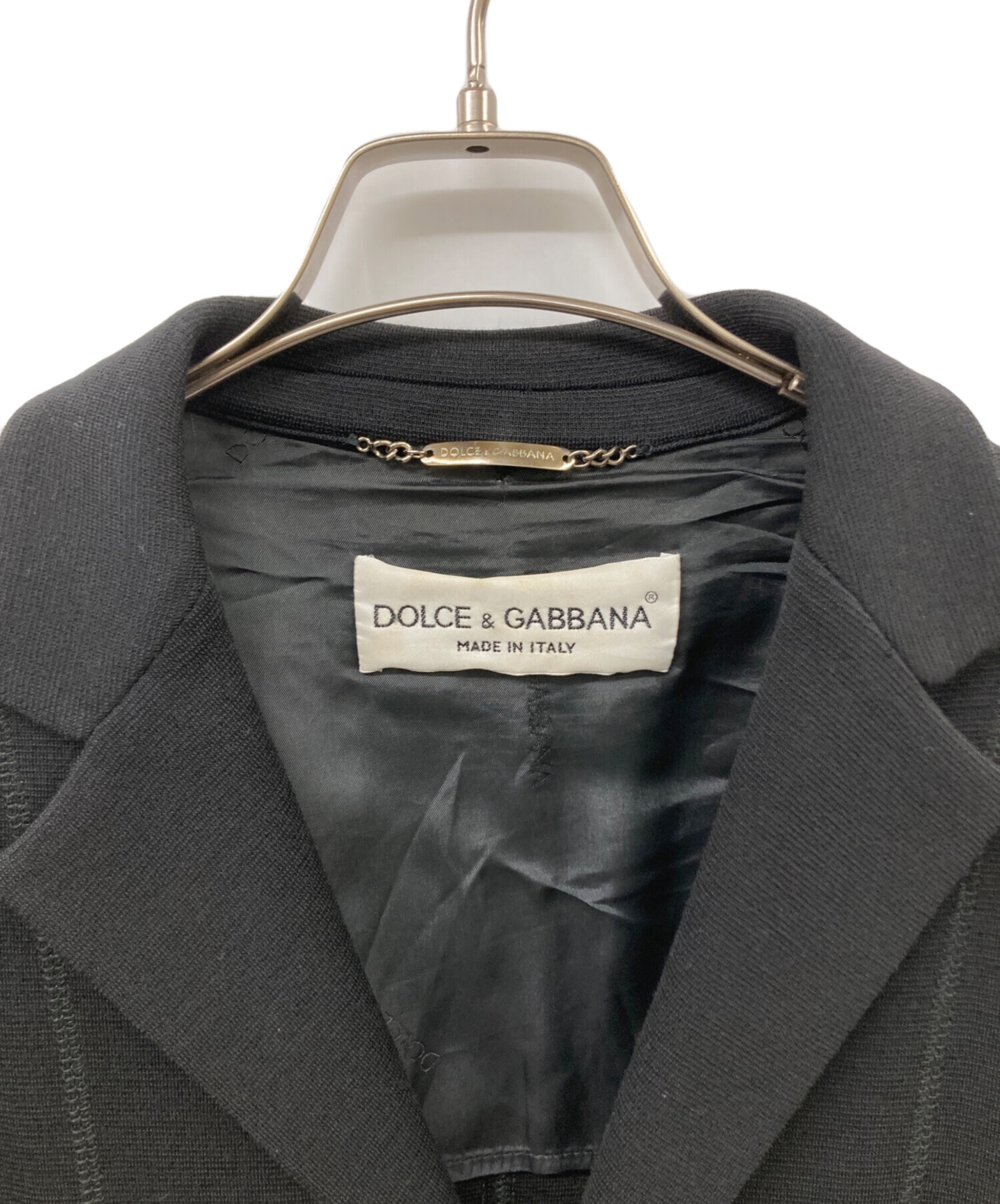 中古・古着通販】DOLCE & GABBANA (ドルチェ＆ガッバーナ) ニットテーラードジャケット ブラック サイズ:46｜ブランド・古着通販  トレファク公式【TREFAC FASHION】スマホサイト