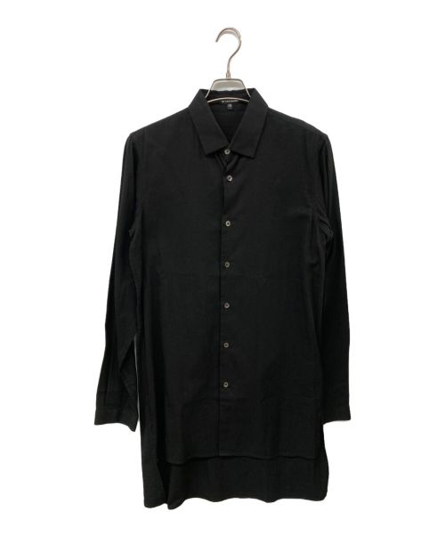 【中古・古着通販】ANN DEMEULEMEESTER (アンドゥムルメステール) コットンロングシャツ ブラック サイズ:XS｜ブランド・古着通販  トレファク公式【TREFAC FASHION】スマホサイト