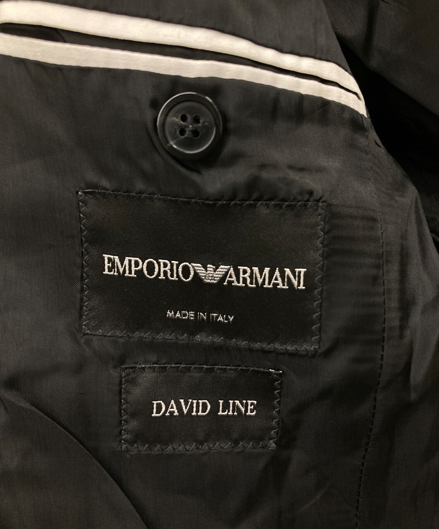 中古・古着通販】EMPORIO ARMANI (エンポリオアルマーニ) セットアップスーツ ブラック サイズ:46｜ブランド・古着通販  トレファク公式【TREFAC FASHION】スマホサイト