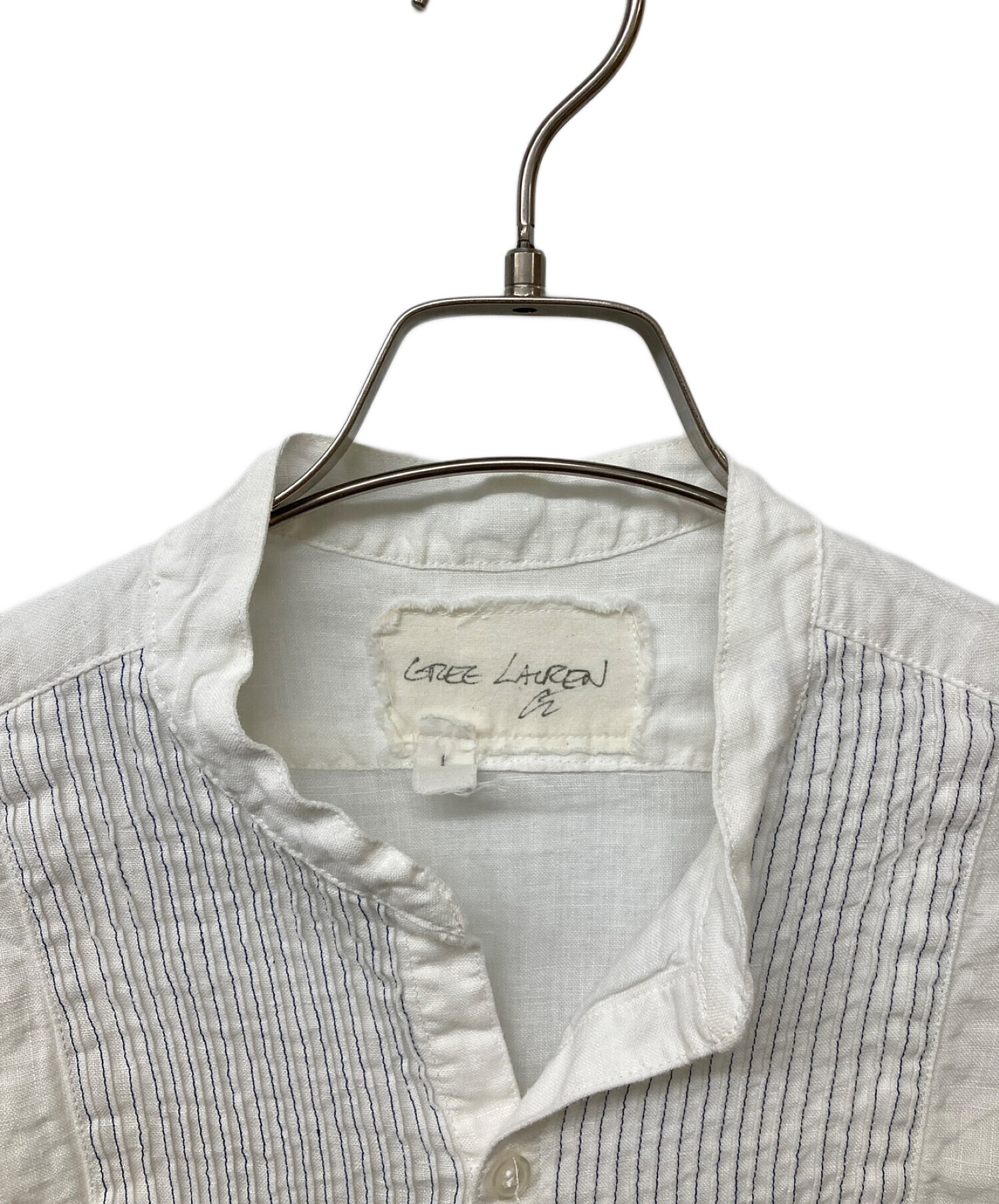 中古・古着通販】GREG LAUREN (グレッグローレン) Linen Tux Shirts ホワイト サイズ:1｜ブランド・古着通販  トレファク公式【TREFAC FASHION】スマホサイト