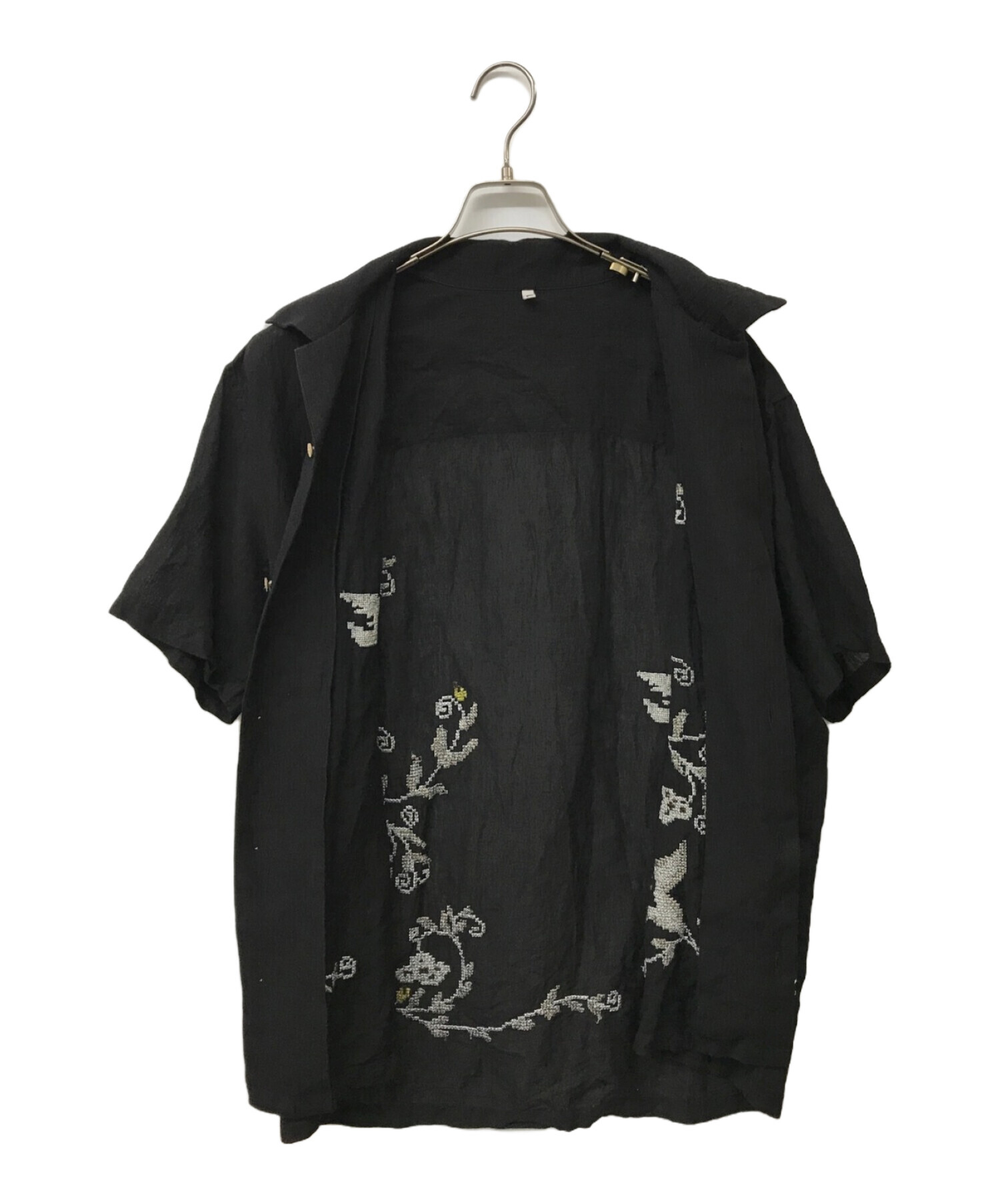 中古・古着通販】KHOKI (コッキ) 24SS Cross-stitch shirt ブラック サイズ:2｜ブランド・古着通販  トレファク公式【TREFAC FASHION】スマホサイト