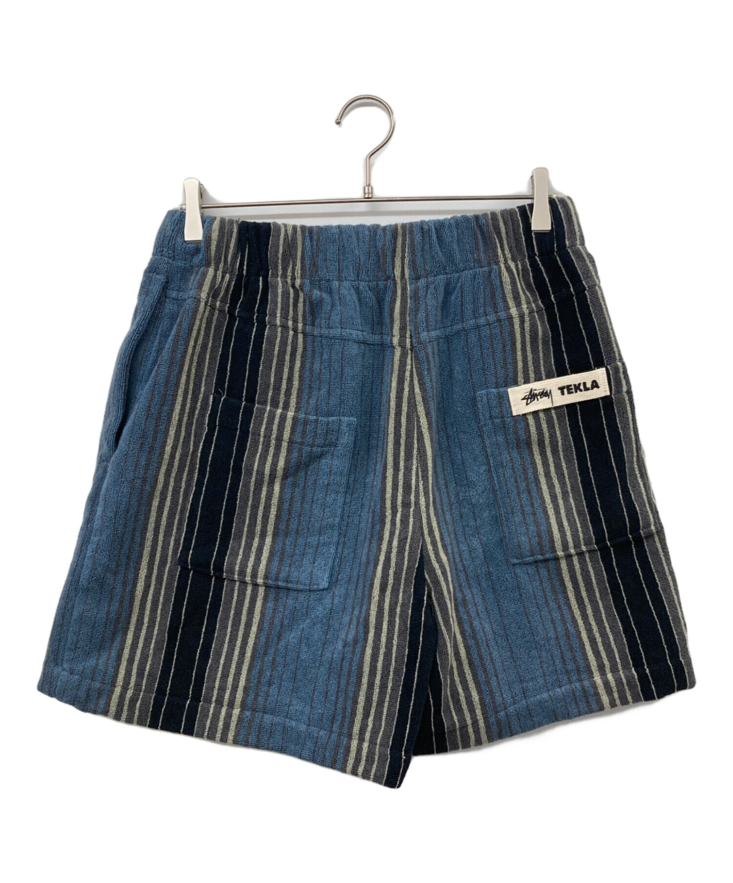 stussy (ステューシー) TEKLA (テクラ) Multi Stripes shorts ブルー サイズ:M