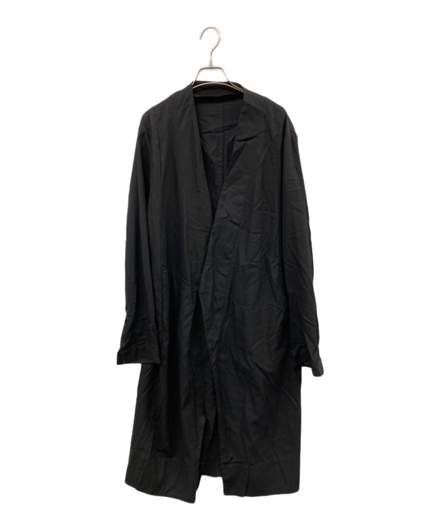 中古・古着通販】JULIUS (ユリウス) COLLARLESS COAT ブラック サイズ:M｜ブランド・古着通販 トレファク公式【TREFAC  FASHION】スマホサイト