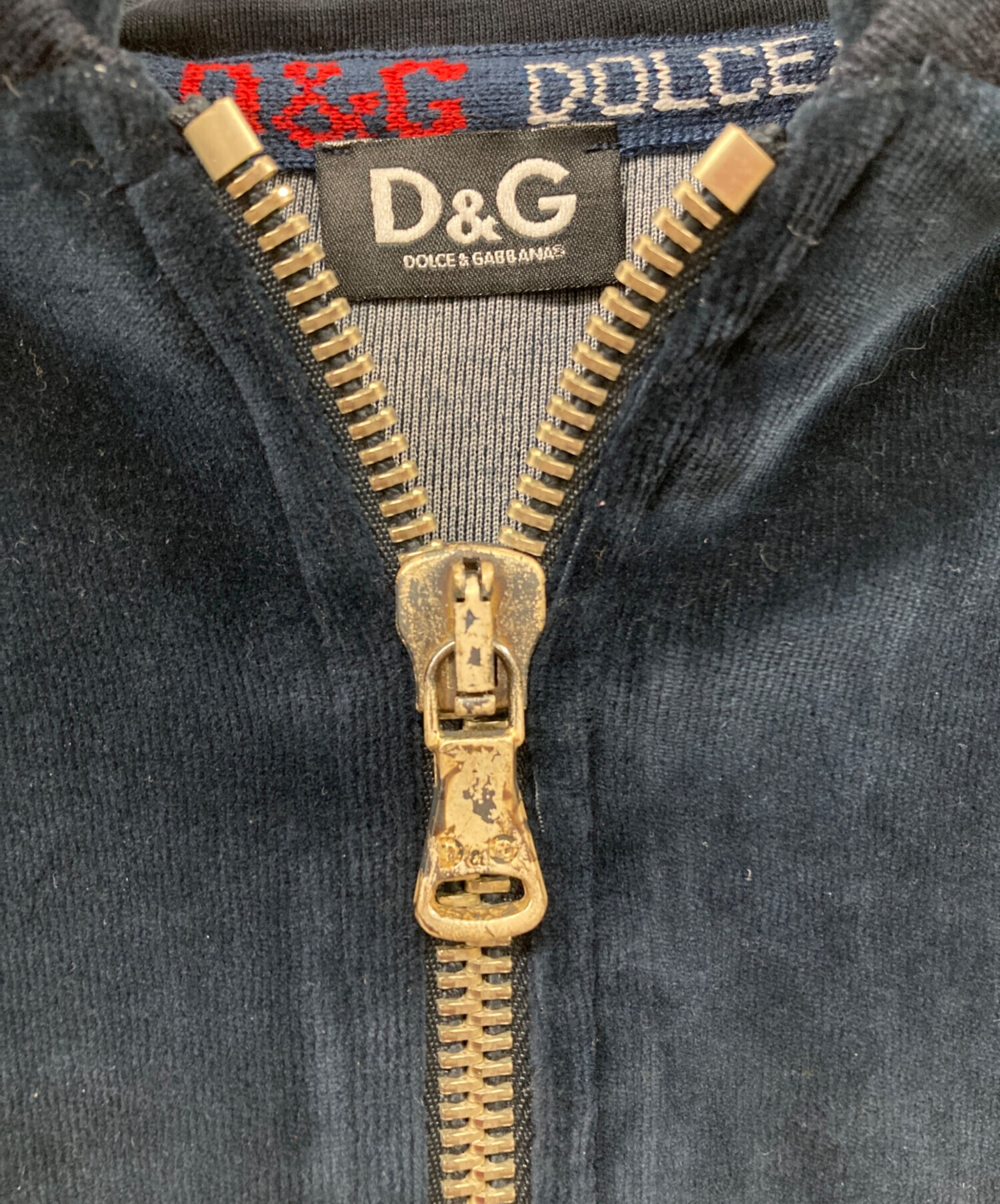 中古・古着通販】D&G (ディーアンドジー) ベロアジップパーカー ネイビー サイズ:L｜ブランド・古着通販 トレファク公式【TREFAC  FASHION】スマホサイト