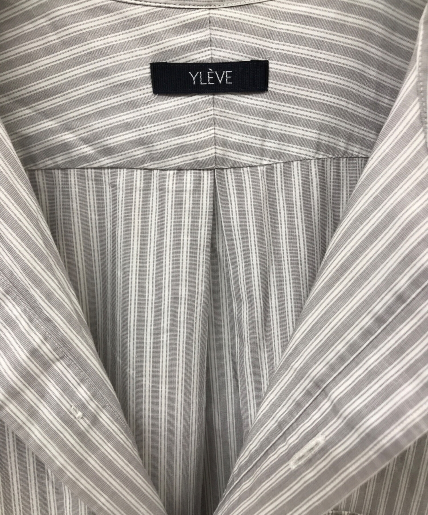 中古・古着通販】YLEVE (イレーヴ) ストライプシャツワンピース グレー サイズ:1｜ブランド・古着通販 トレファク公式【TREFAC  FASHION】スマホサイト