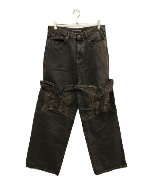 【中古・古着通販】Y/PROJECT (ワイ プロジェクト) EVERGREEN MAXI COWBOY CUFF JEANS ブラック  サイズ:W34.｜ブランド・古着通販 トレファク公式【TREFAC FASHION】スマホサイト