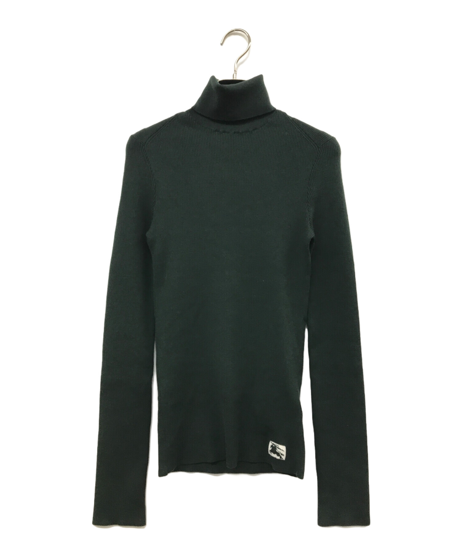 BURBERRY (バーバリー) Logo Highneck Wool ニット グリーン サイズ:L