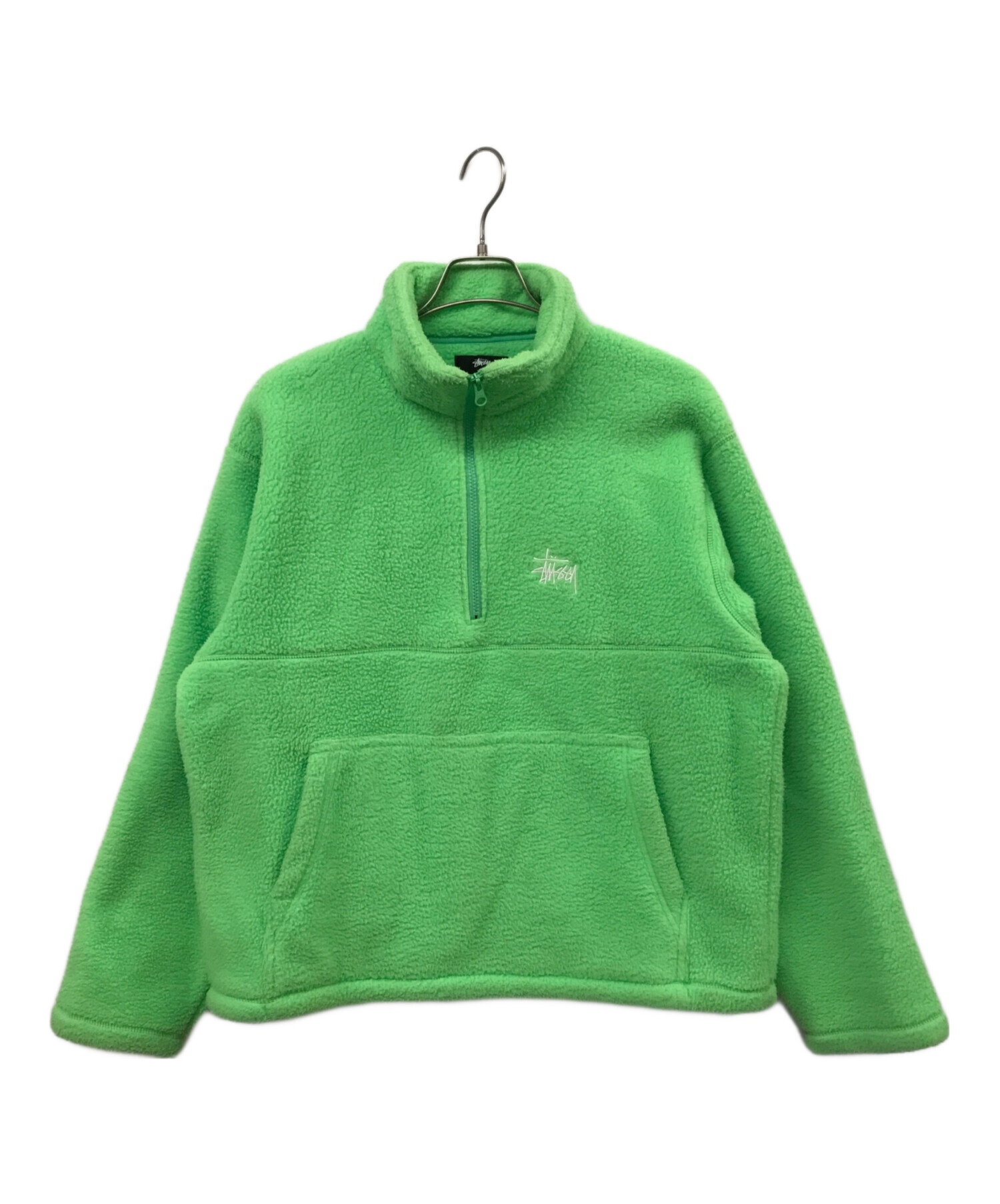 stussy (ステューシー) ハーフジップフリースジャケット グリーン サイズ:S