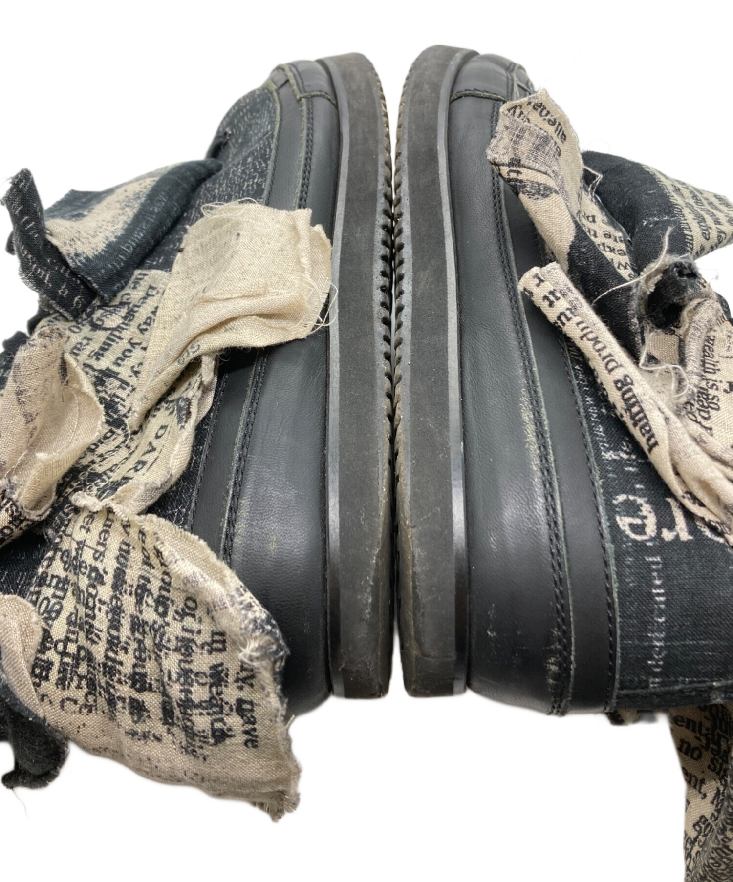 中古・古着通販】Yohji Yamamoto pour homme (ヨウジヤマモト プールオム) LINEN NEWSPAPER PRINT LOW  CUT SNEAKER ブラック サイズ:推定｜ブランド・古着通販 トレファク公式【TREFAC FASHION】スマホサイト