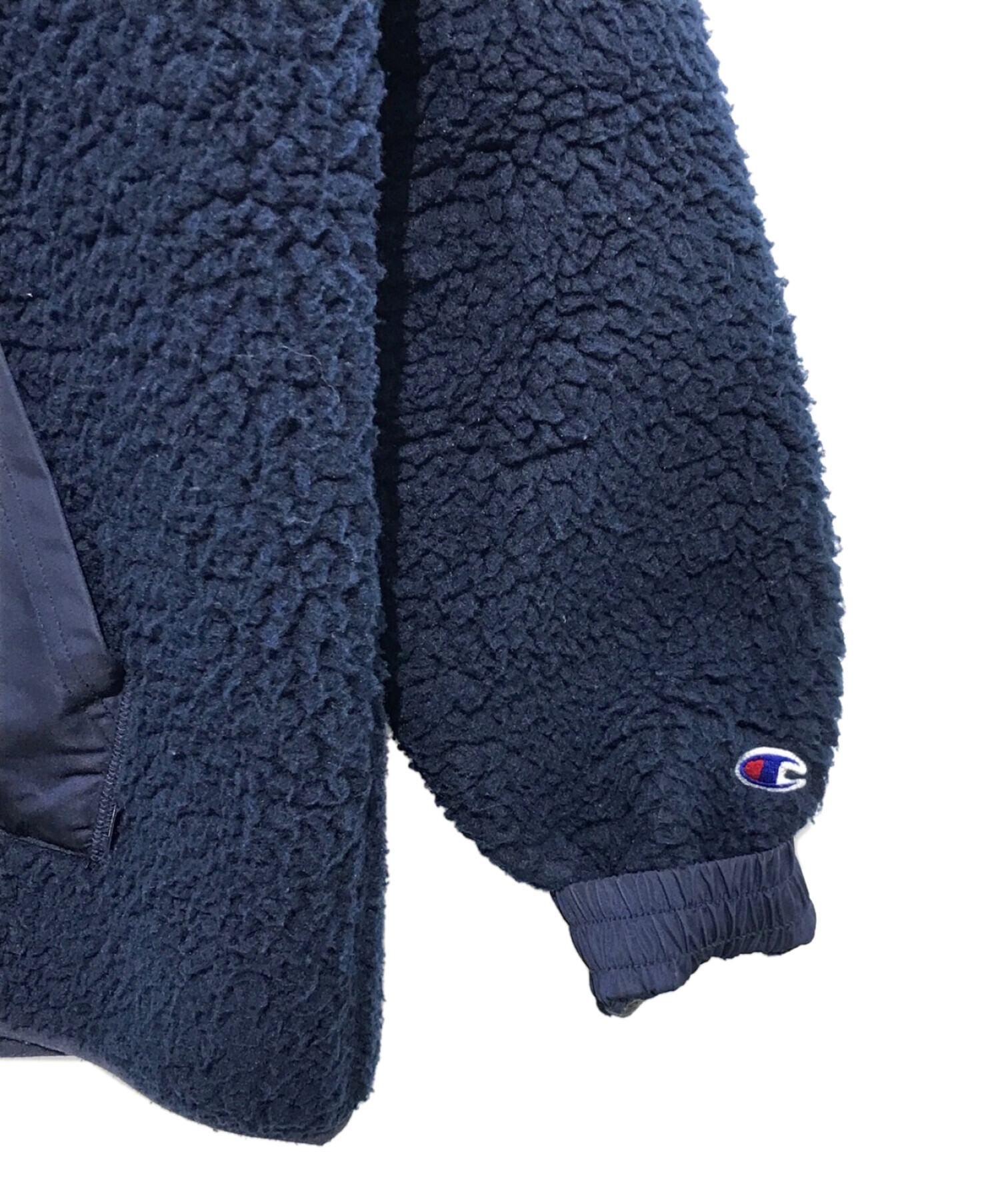 Champion×RHC (チャンピオン×アールエイチシー) Boa Fleece Jacket ネイビー サイズ:L