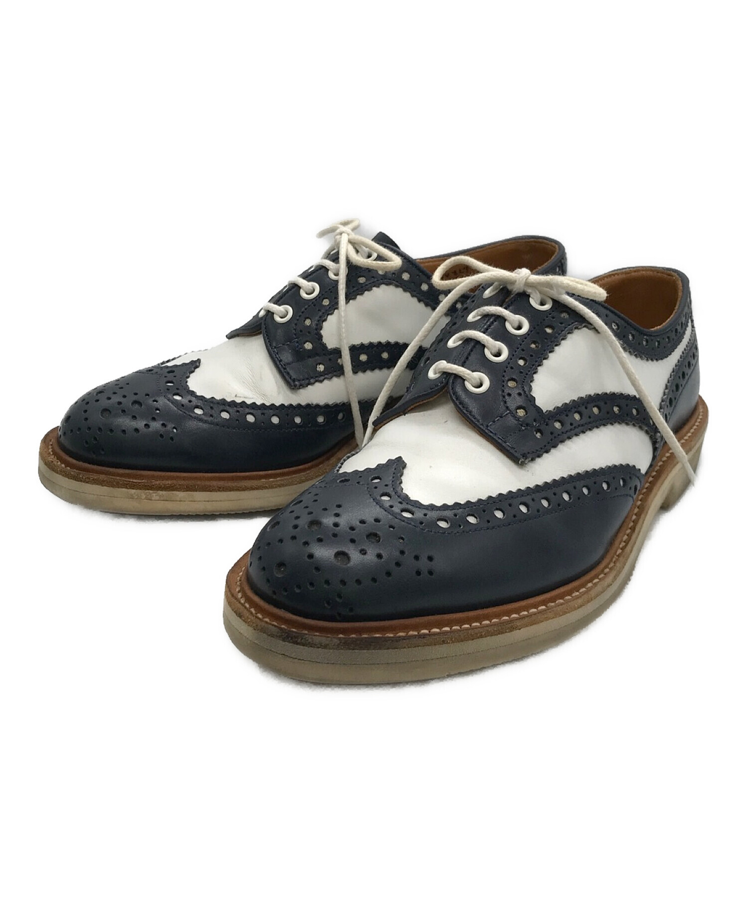 英国紳士靴Tricker's （トリッカーズ） ウイングチップ　コンビカラー