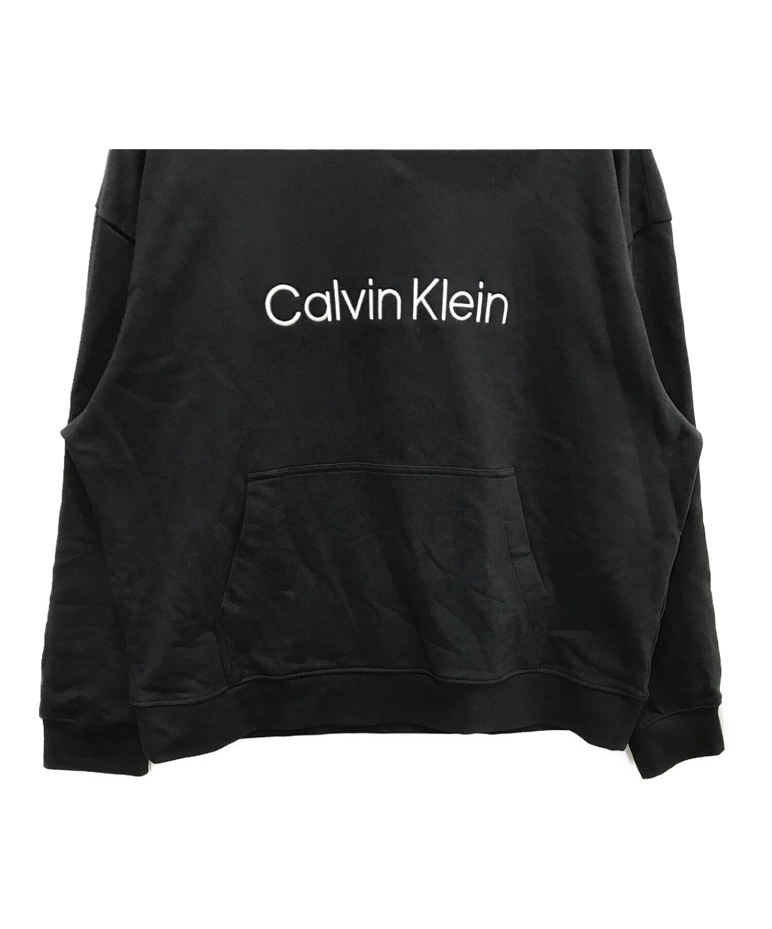 Calvin Klein (カルバンクライン) スタンダードロゴパーカー ブラック サイズ:L 未使用品