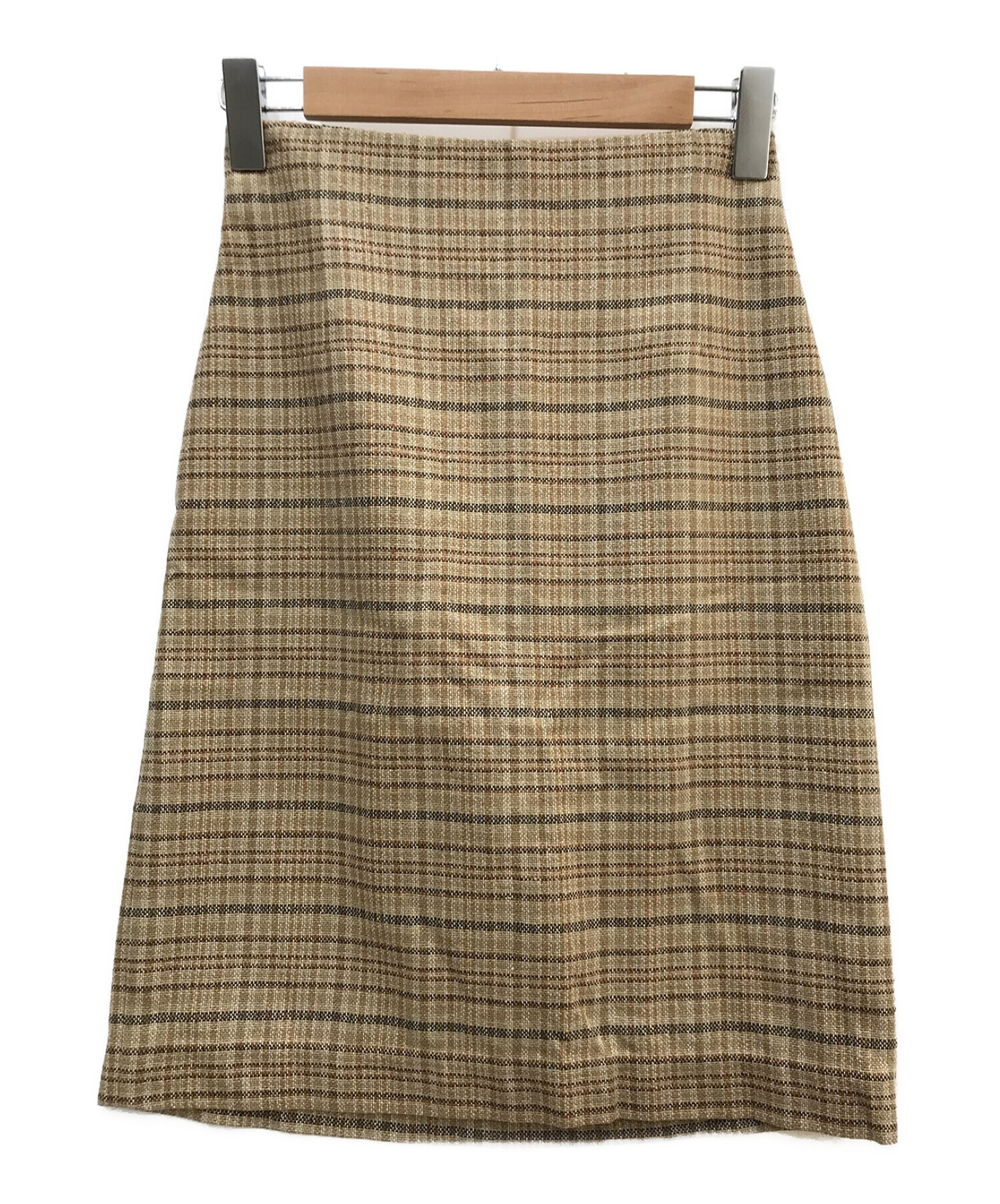 AURALEE SILK SUMMER TWEED SLIT SKIRTロングスカート - ロングスカート