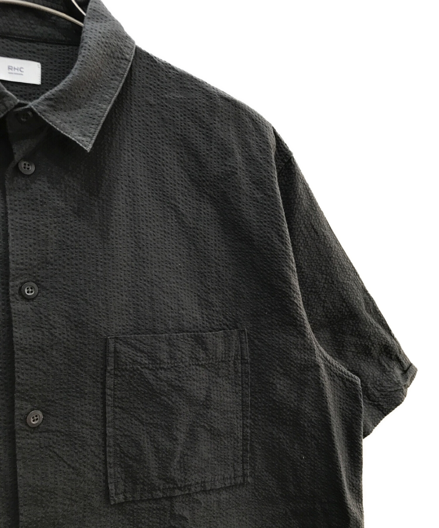 RHC Ron Herman (アールエイチシー ロンハーマン) Seersucker Short Sleeve Shirt グレー サイズ:M