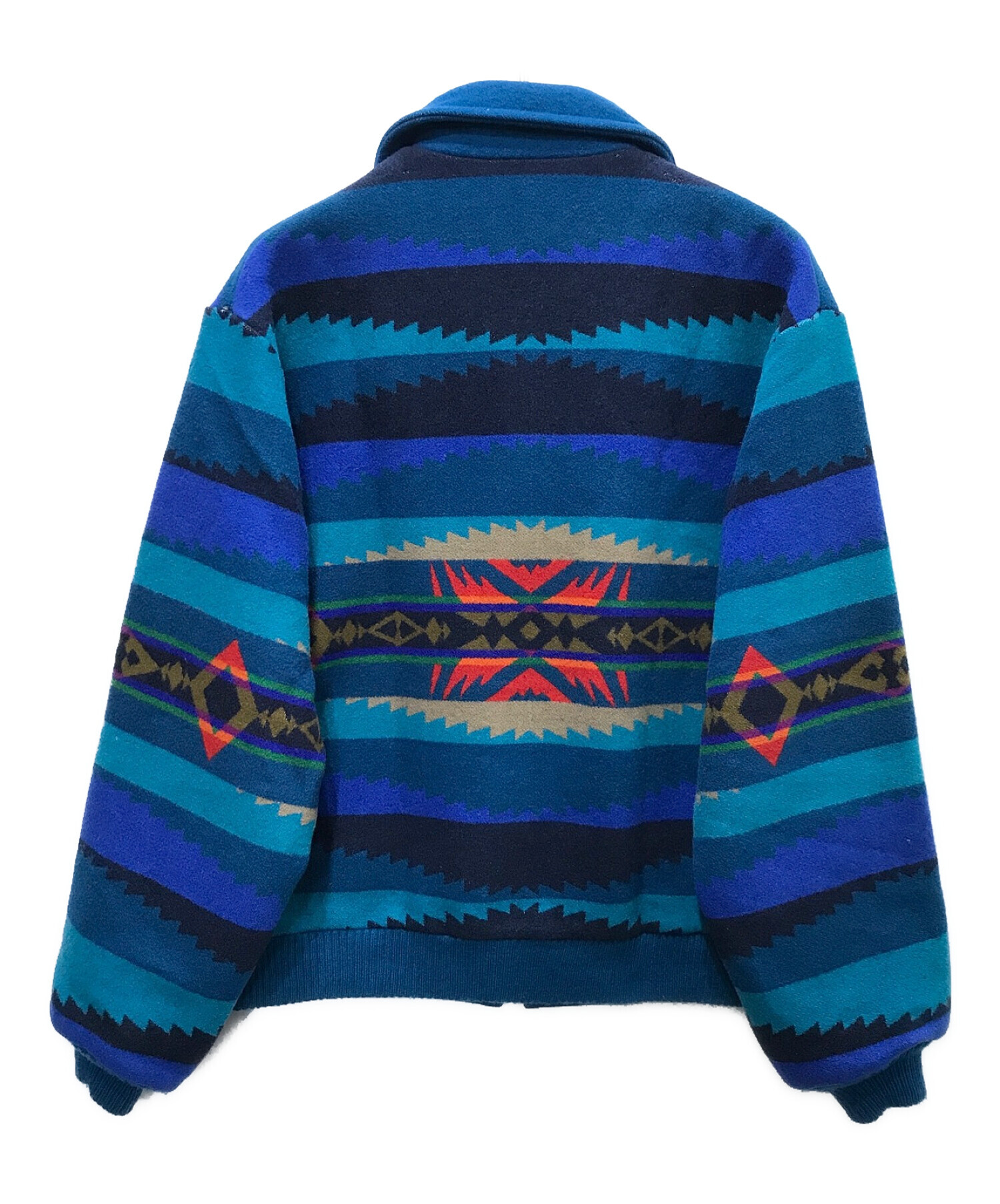 PENDLETON (ペンドルトン) ネイティブ柄ウールジャケット ブルー サイズ:LARGE