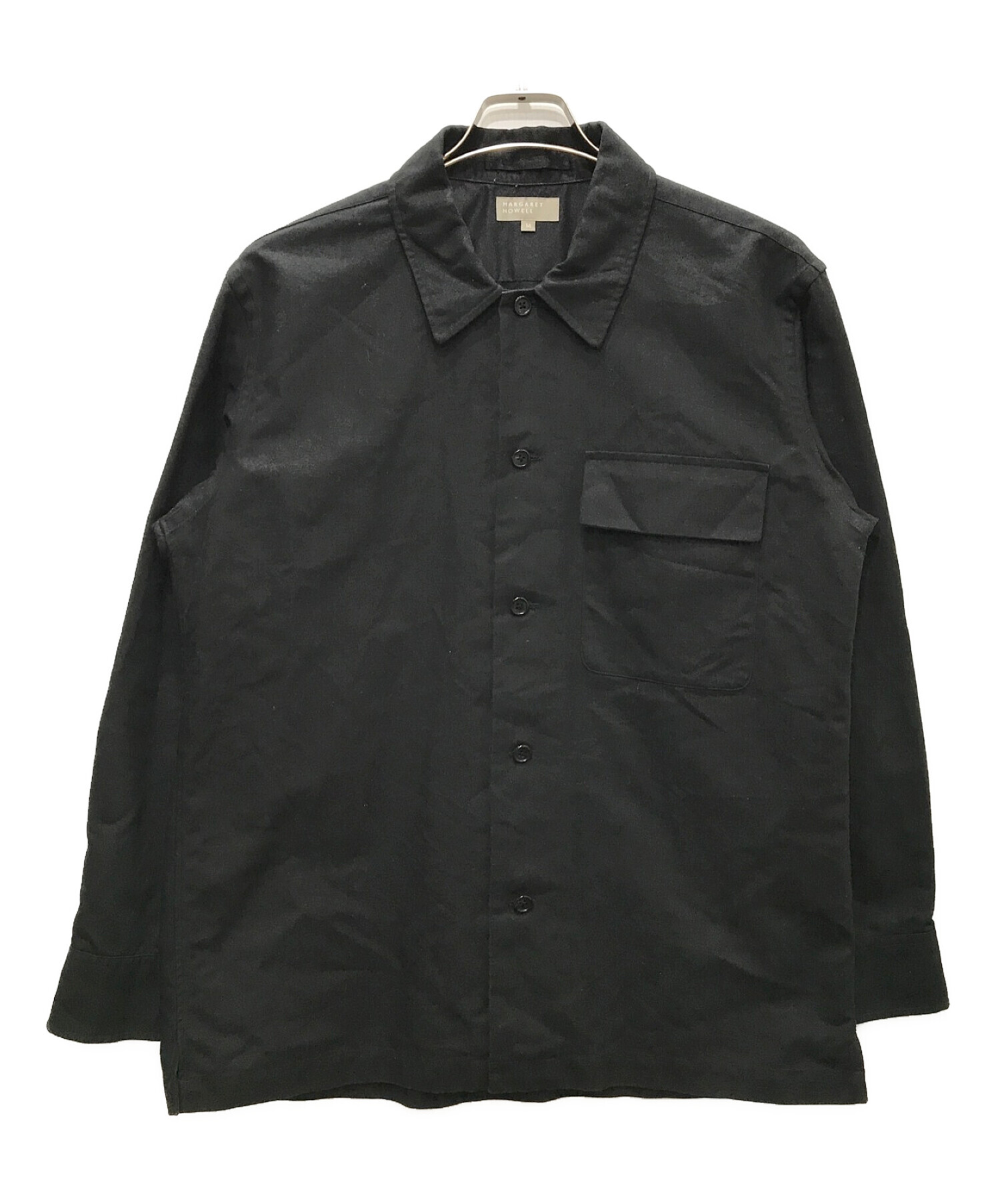 MARGARET HOWELL (マーガレットハウエル) HIGHDENSE DOUBLEFACE COTTON POPLIN ブラック サイズ:M