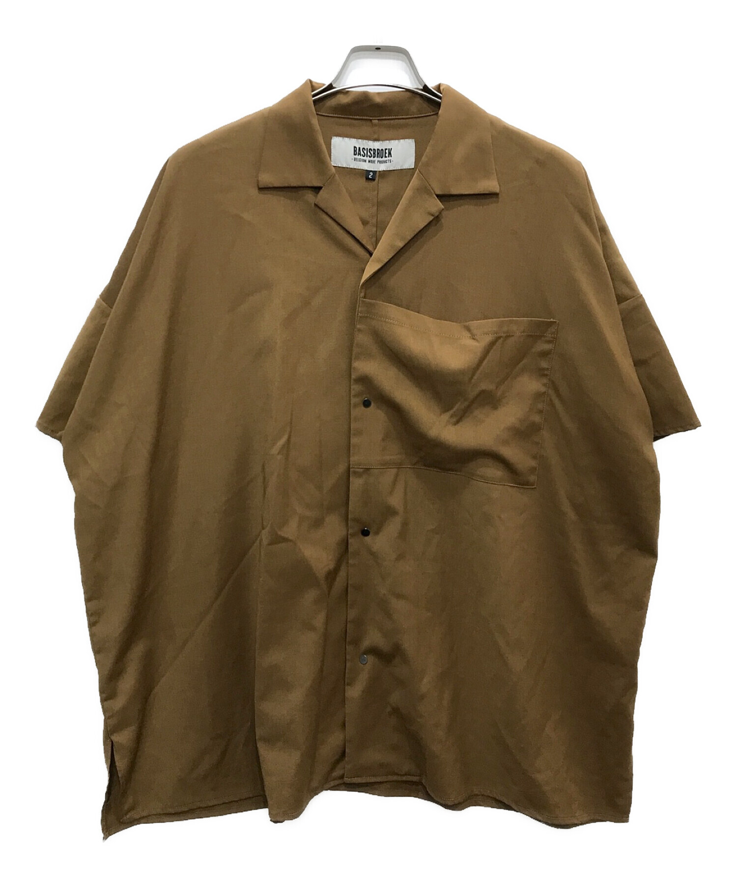 BASISBROEK (バージスブルック) DEED オーバーサイズシャツ ブラウン サイズ:2