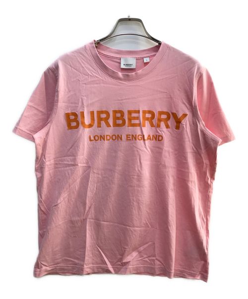 中古・古着通販】BURBERRY (バーバリー) ロゴプリントTシャツ ピンク