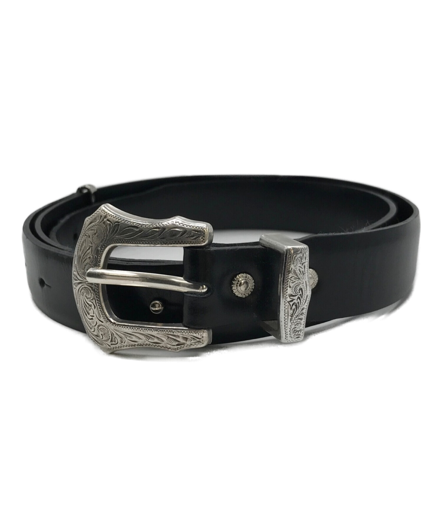 TOGA VIRILIS (トーガ ビリリース) Metal buckle belt ブラック