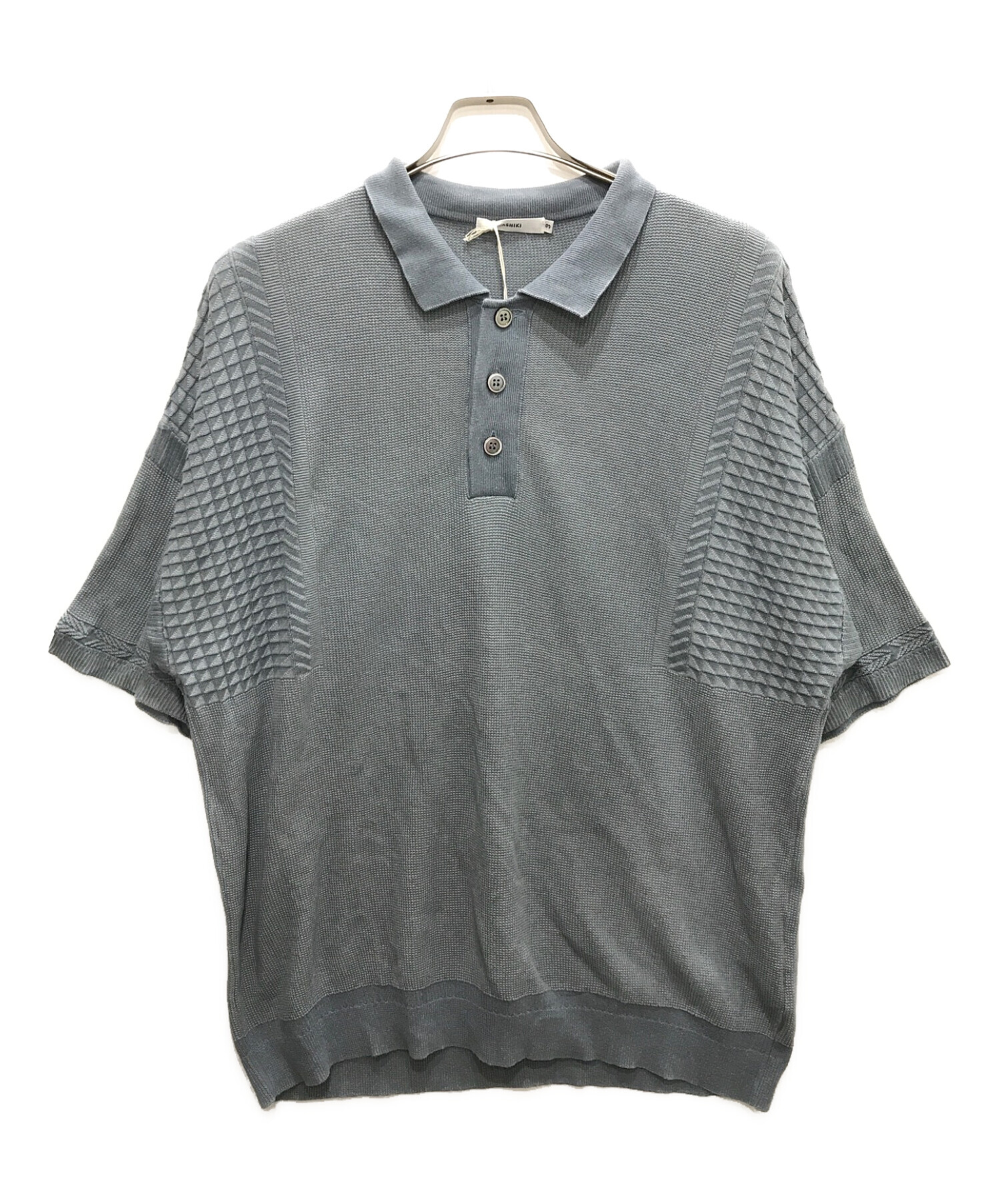 中古・古着通販】yashiki (ヤシキ) Hyoka Knit Polo ブルー サイズ:3