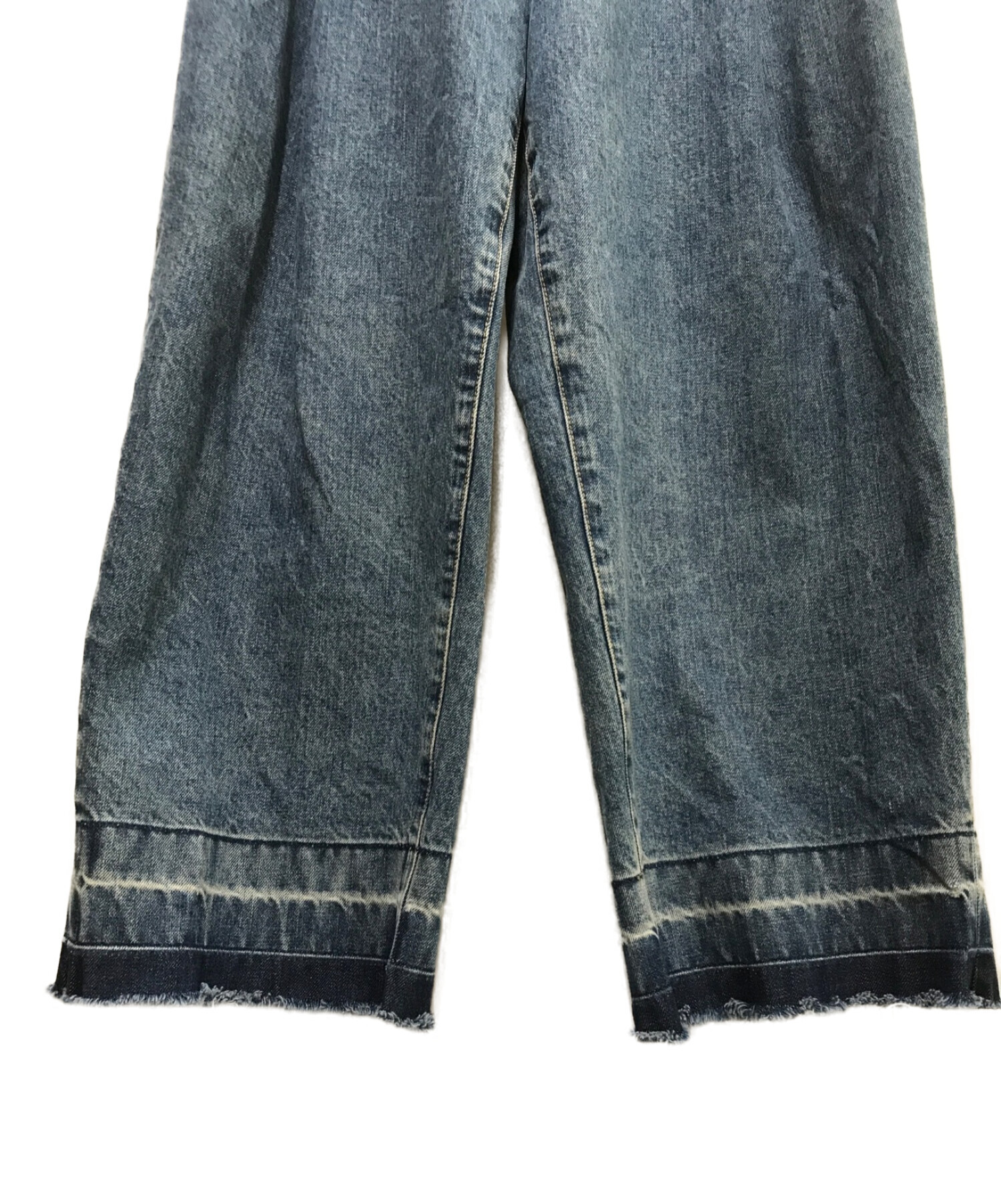 NEON SIGN (ネオンサイン) UNHEMMED WIDE DENIM SLACKS インディゴ サイズ:44