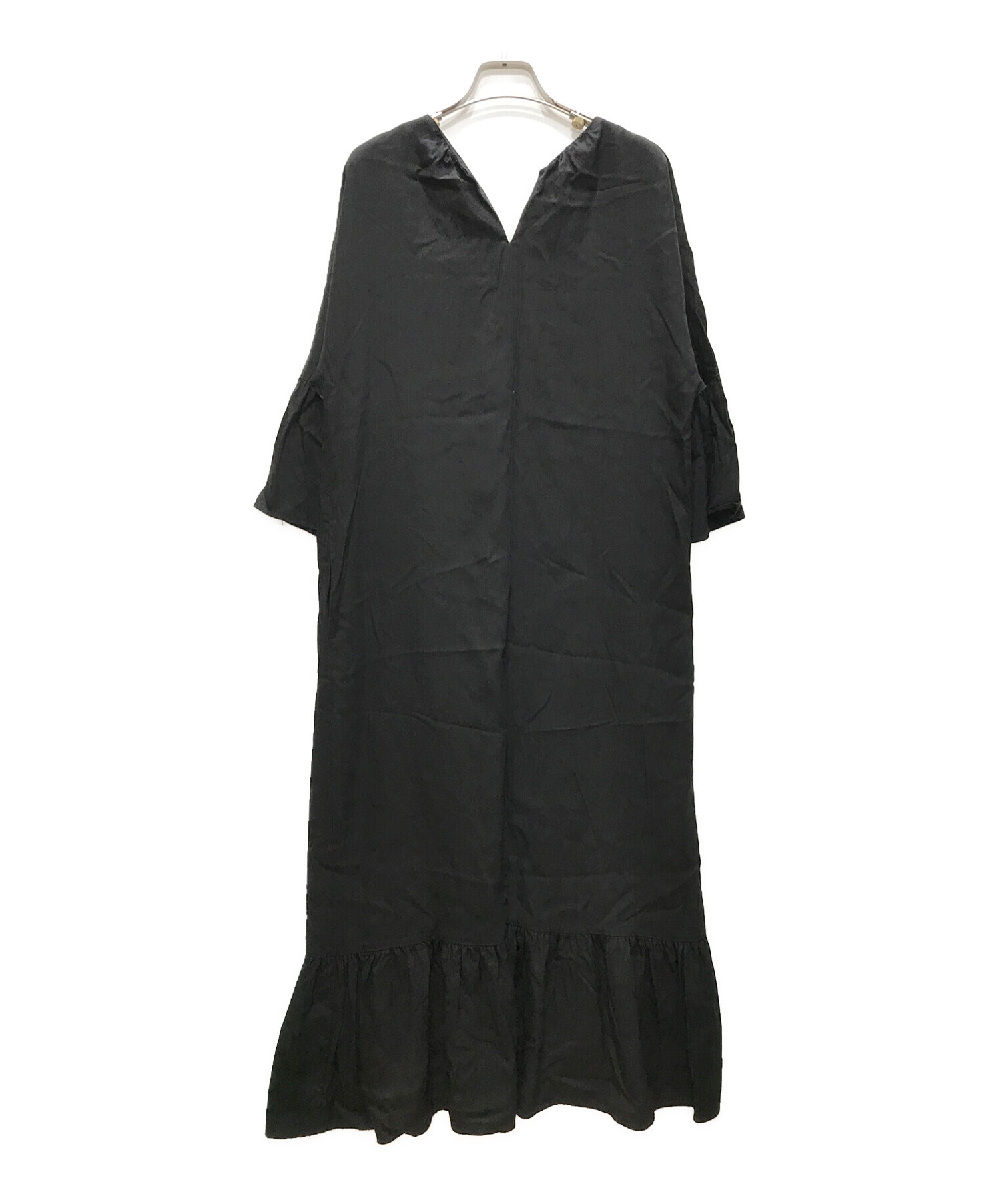 LA LIGNE ROPE (ラリーニュロペ) 凪(ナギ) フレアスリーブドレス ブラック サイズ:1