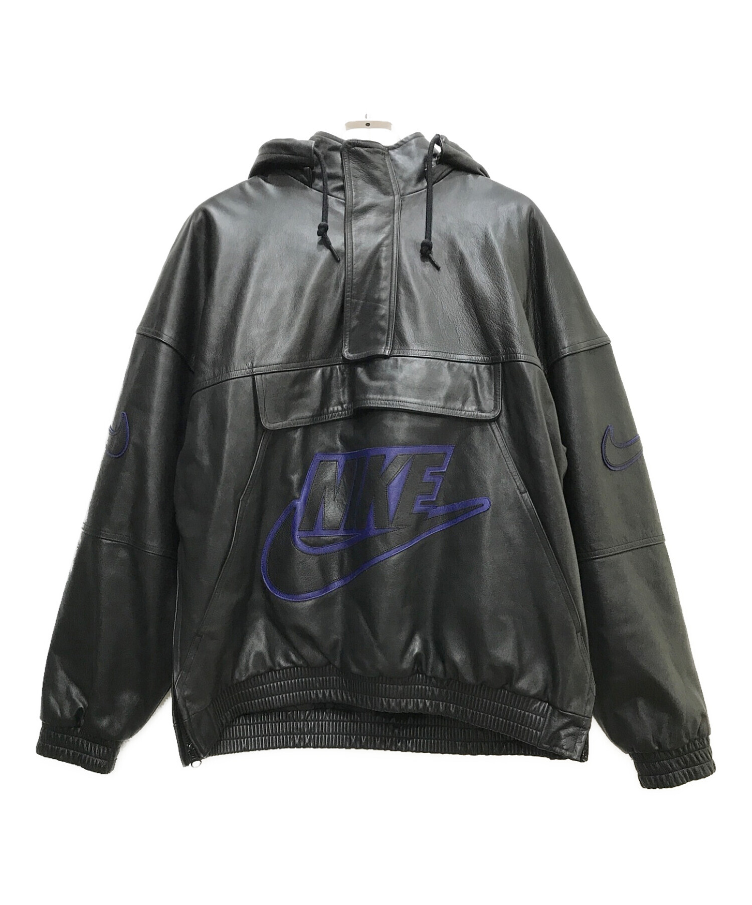 SUPREME×NIKE (シュプリーム×ナイキ) Leather Bomber Jacket ブラック サイズ:L