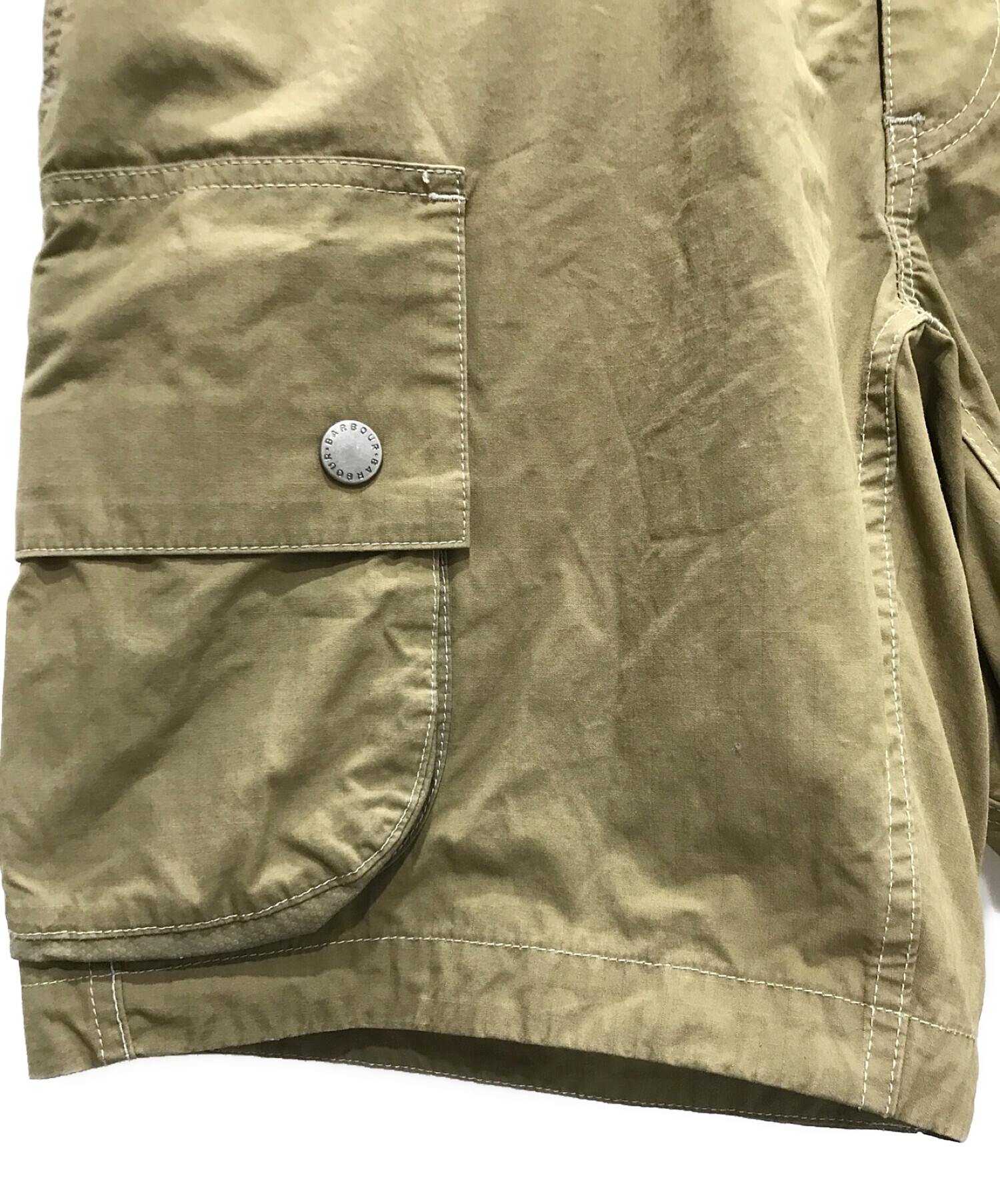 and wander (アンドワンダー) Barbour (バブアー) solway short pants ベージュ サイズ:2