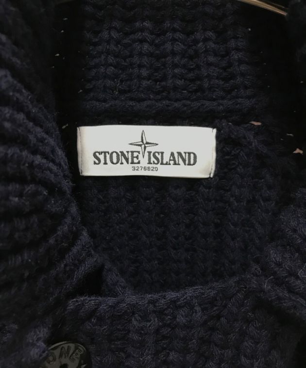 STONE ISLAND (ストーンアイランド) ダブルボタン ローゲージニットジャケット ネイビー サイズ:M