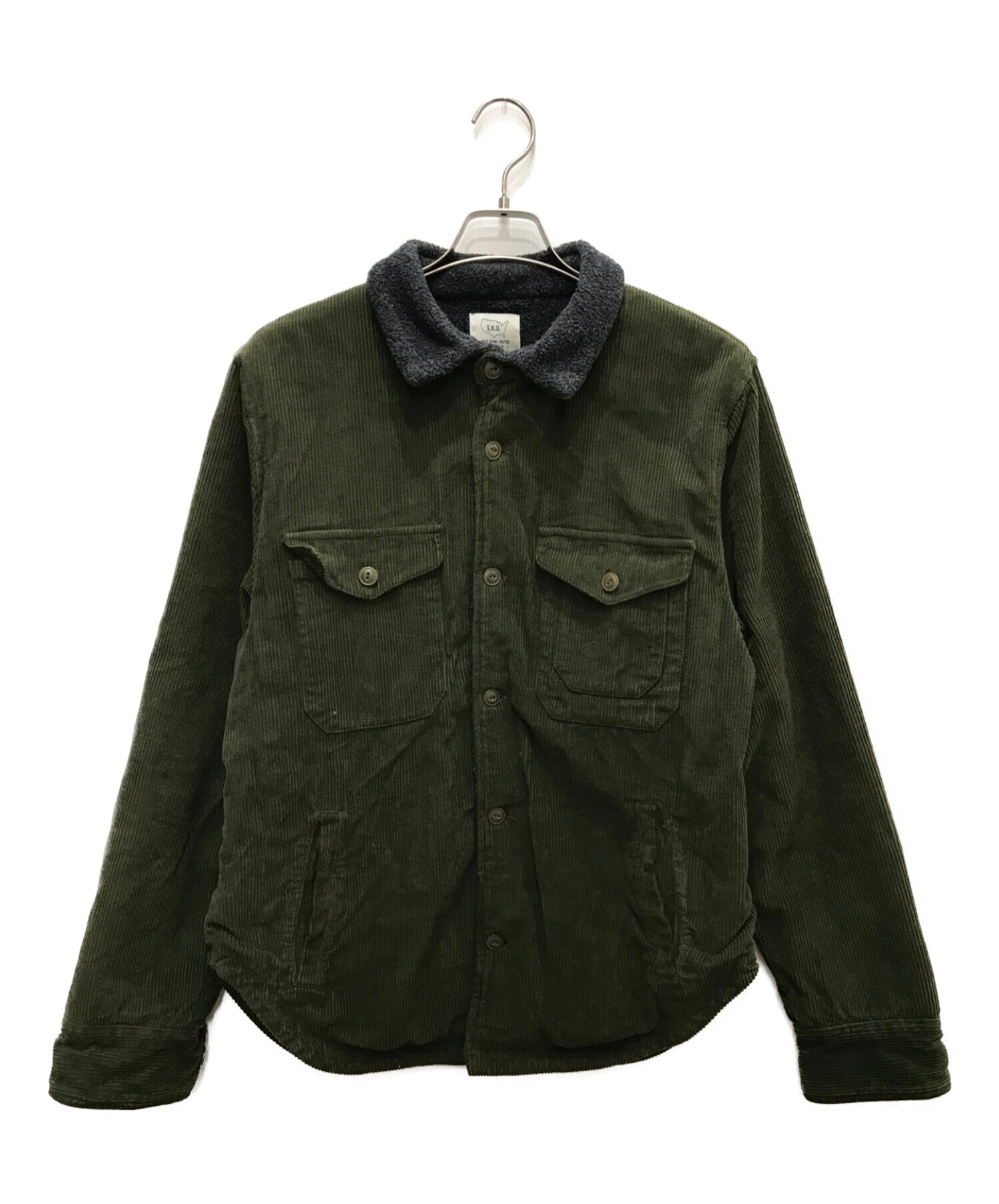 save khaki united (セーブカーキユナイテッド) SHERPA LINED CORDUROY SHIRT JACKET オリーブ  サイズ:L