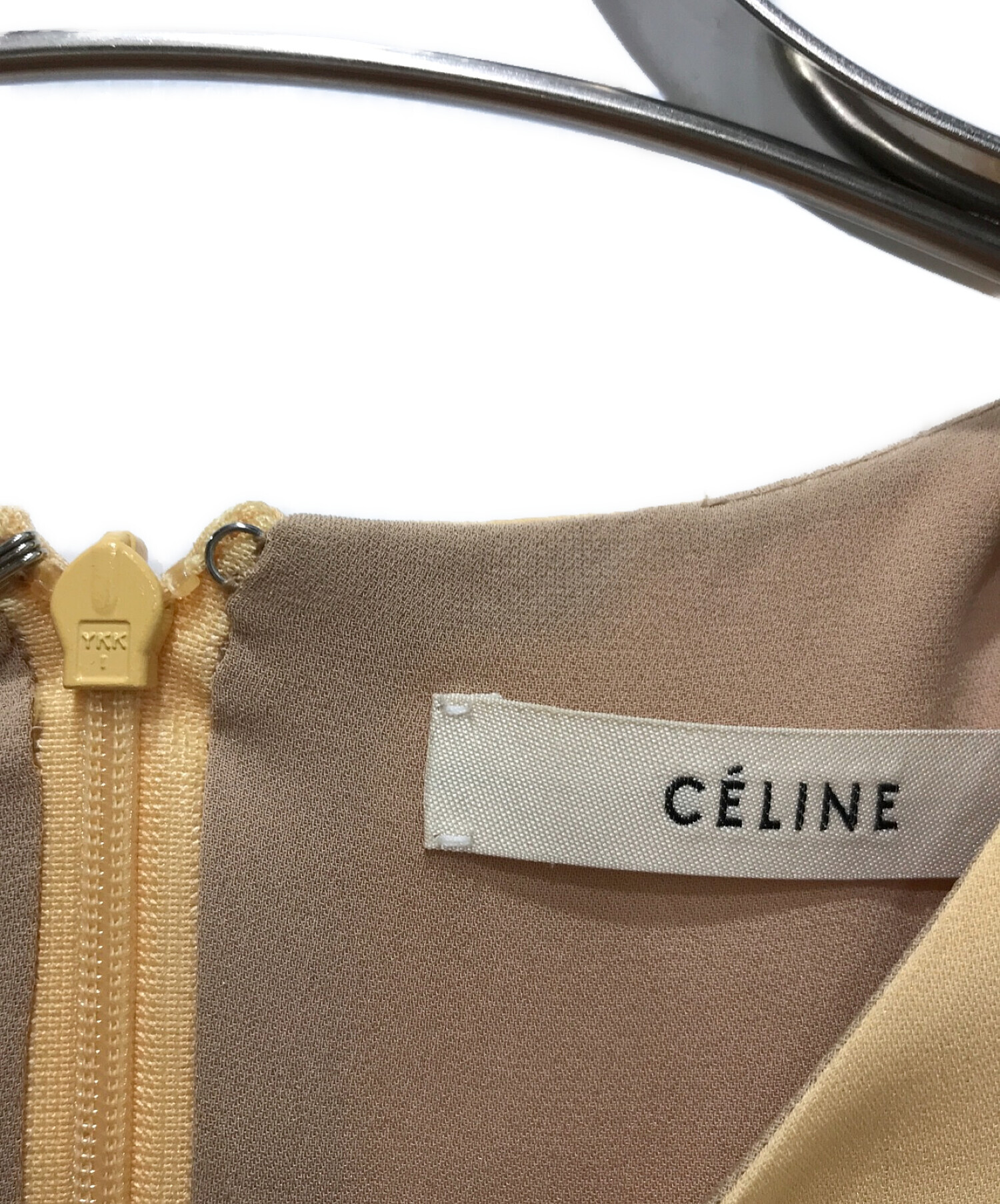 中古・古着通販】CELINE (セリーヌ) シルクノースリーブワンピース