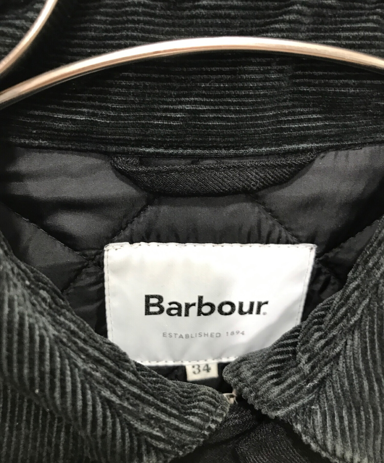 Barbour (バブアー) ウールキルティングジャケット ブラック サイズ:34